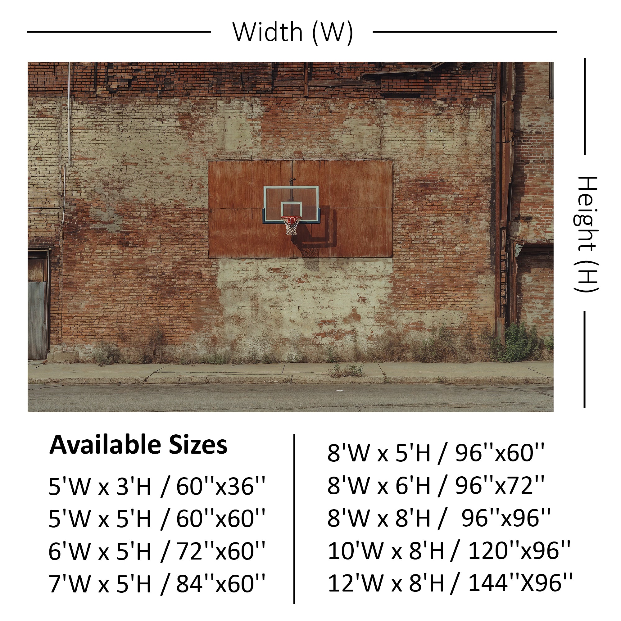 Gritty Street Ball Hoop Backdrop