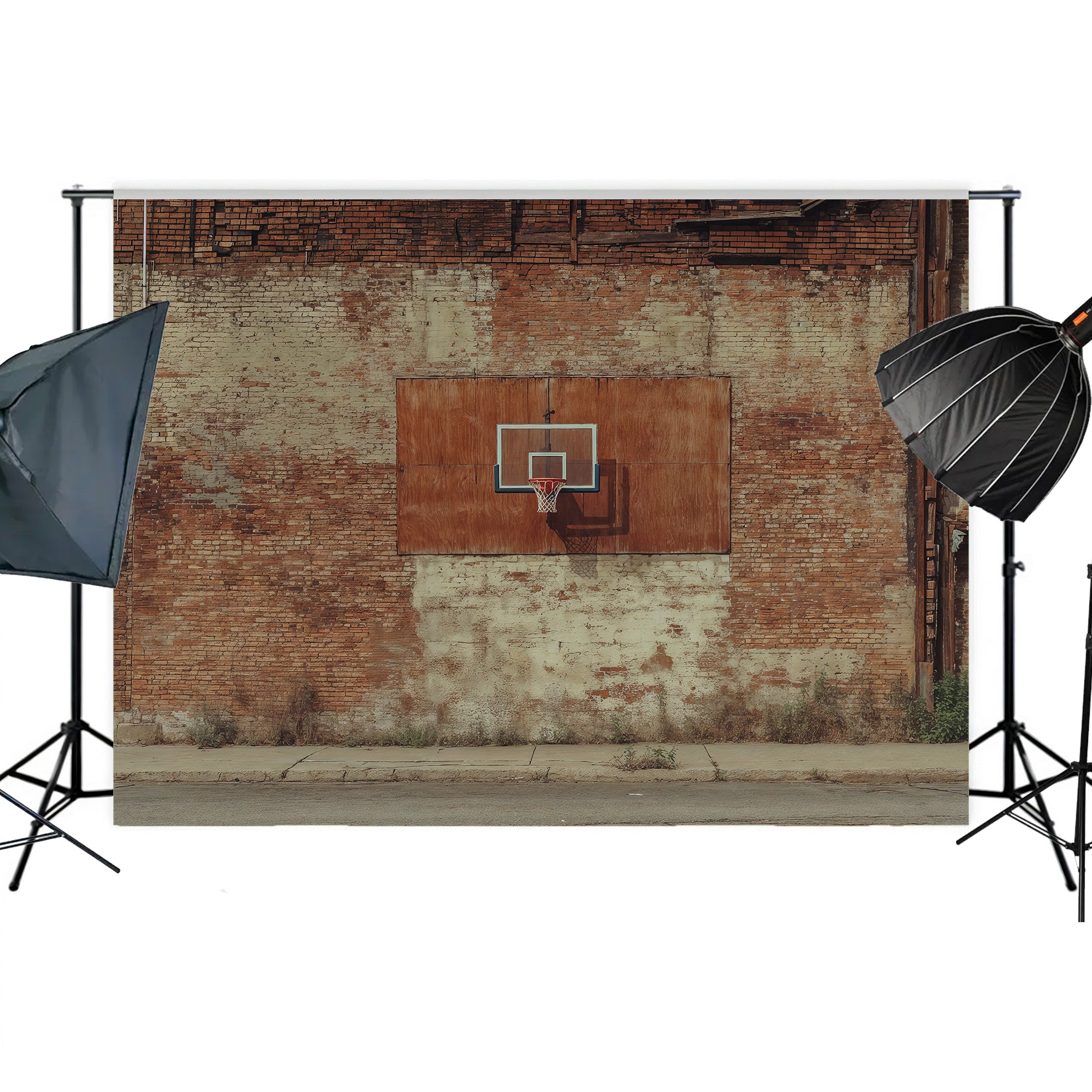 Gritty Street Ball Hoop Backdrop