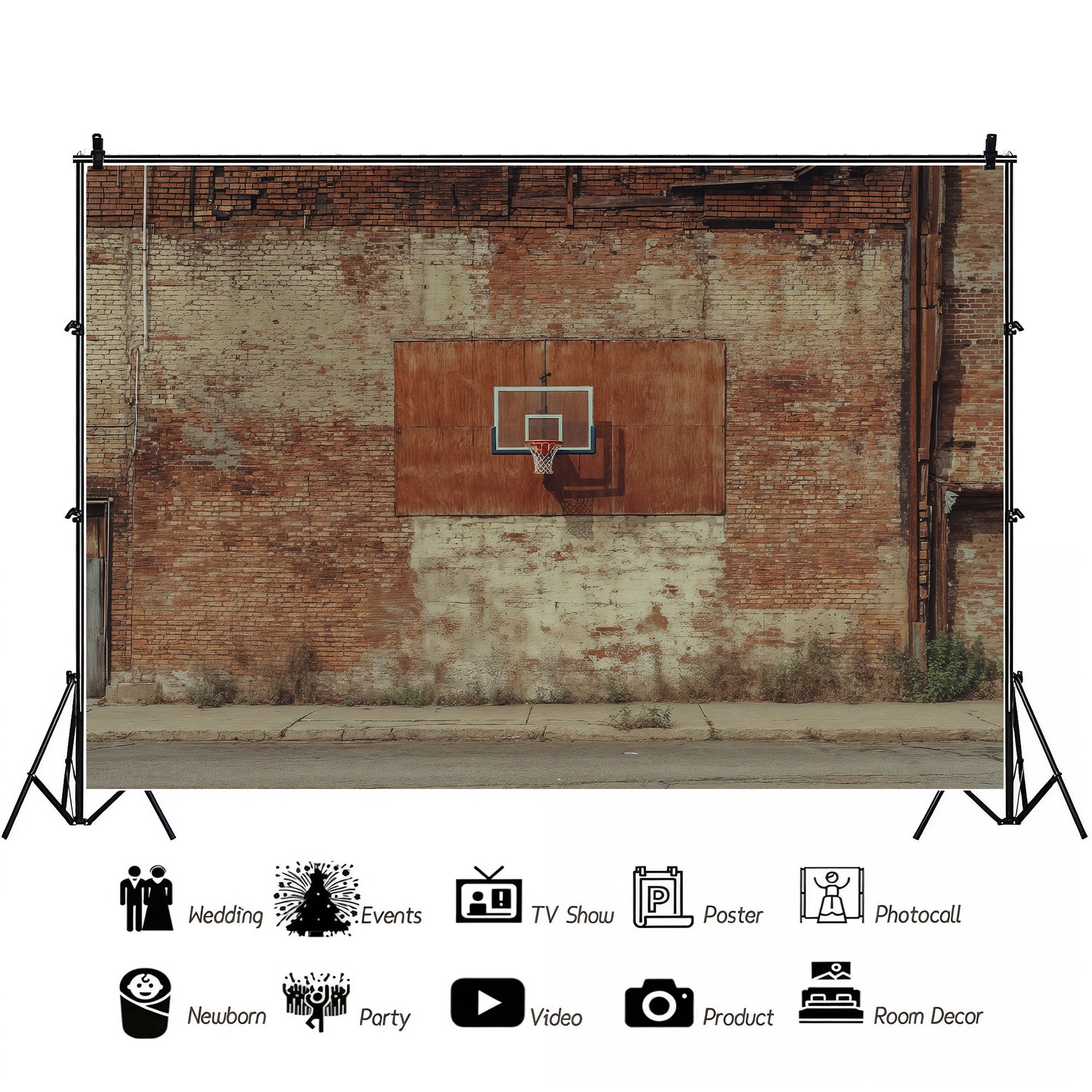 Gritty Street Ball Hoop Backdrop