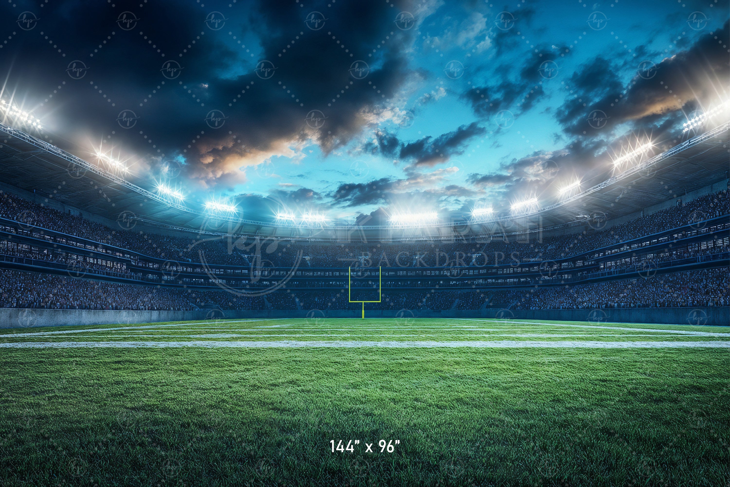 Friday Night Lights Football Field Backdrop