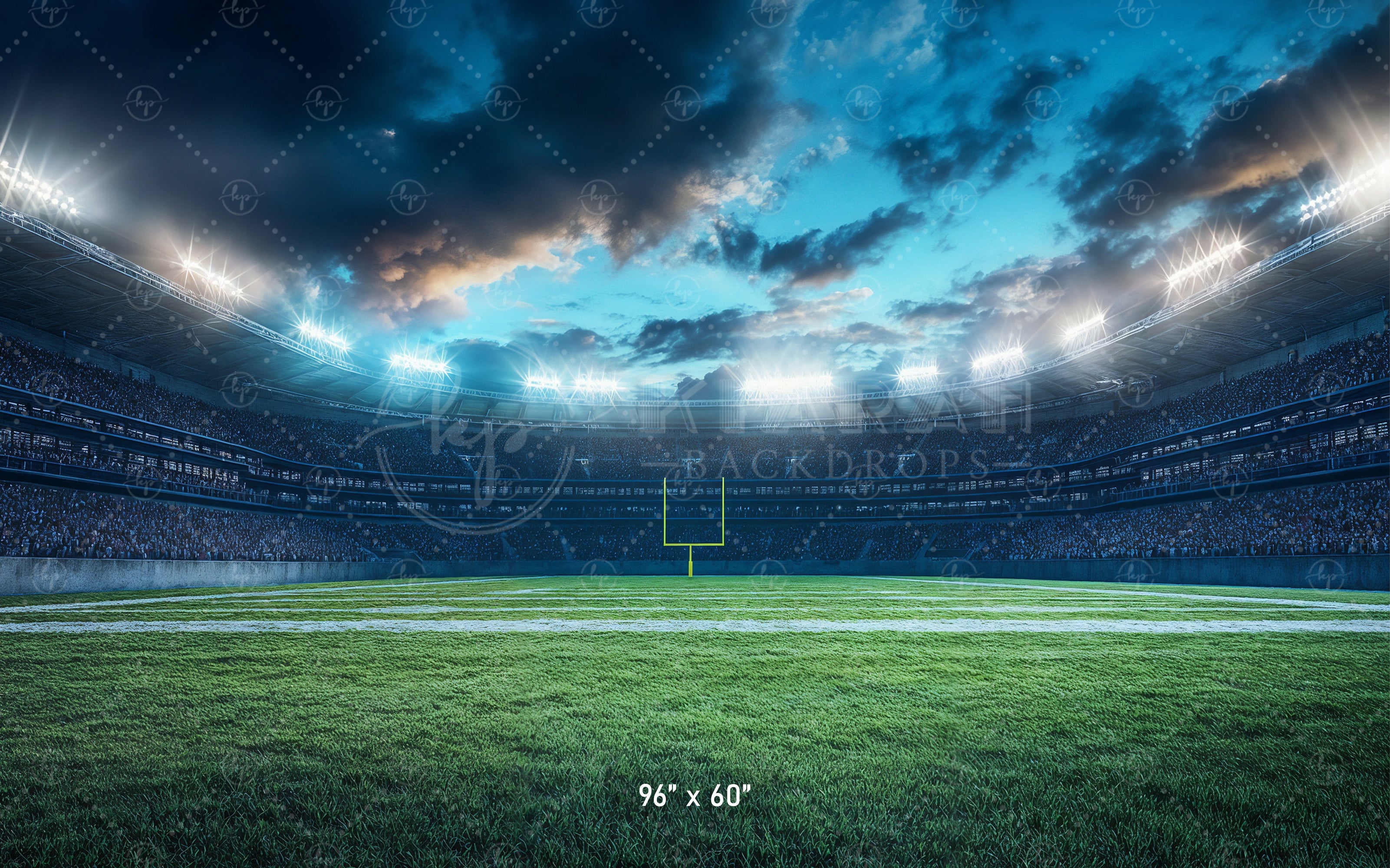 Friday Night Lights Football Field Backdrop