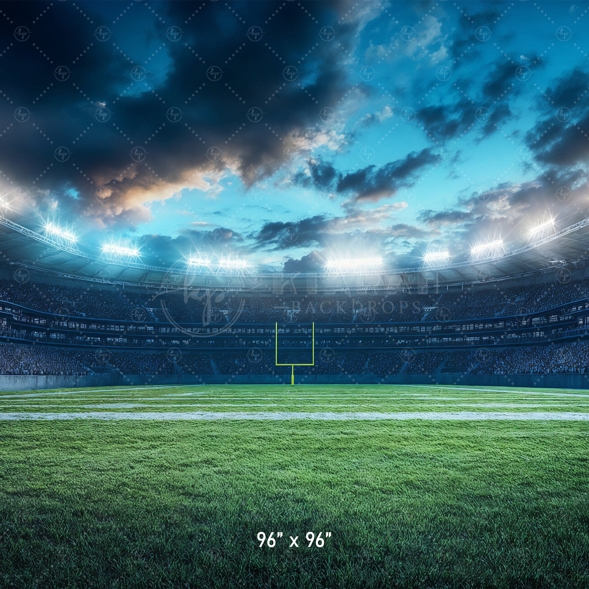 Friday Night Lights Football Field Backdrop