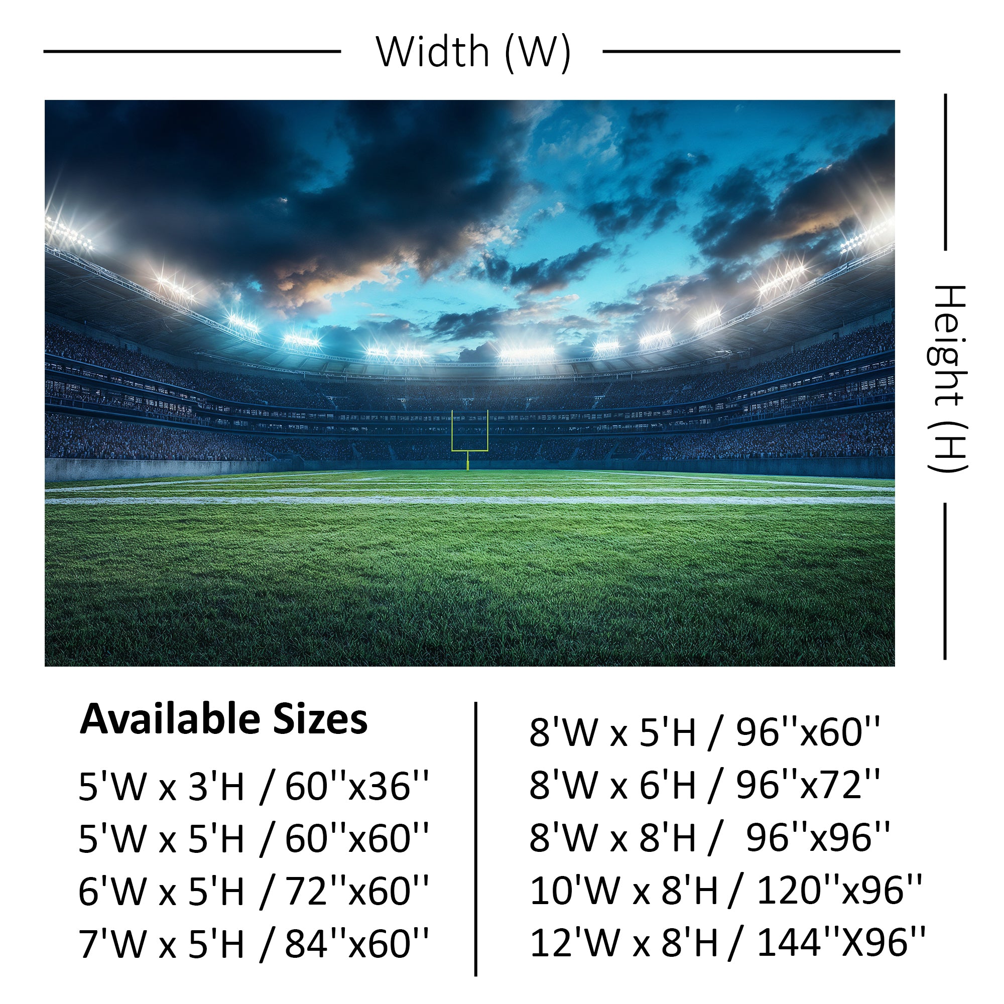 Friday Night Lights Football Field Backdrop
