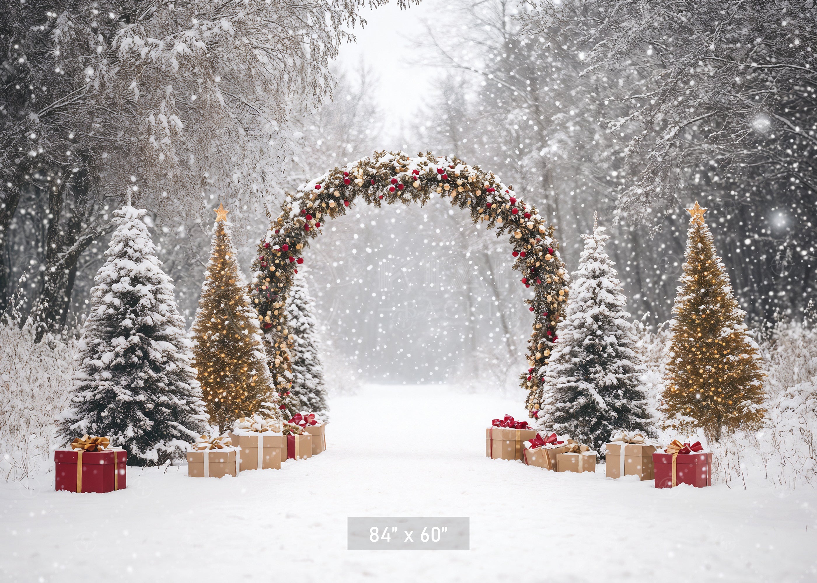 Festive Garland Archway Backdrop