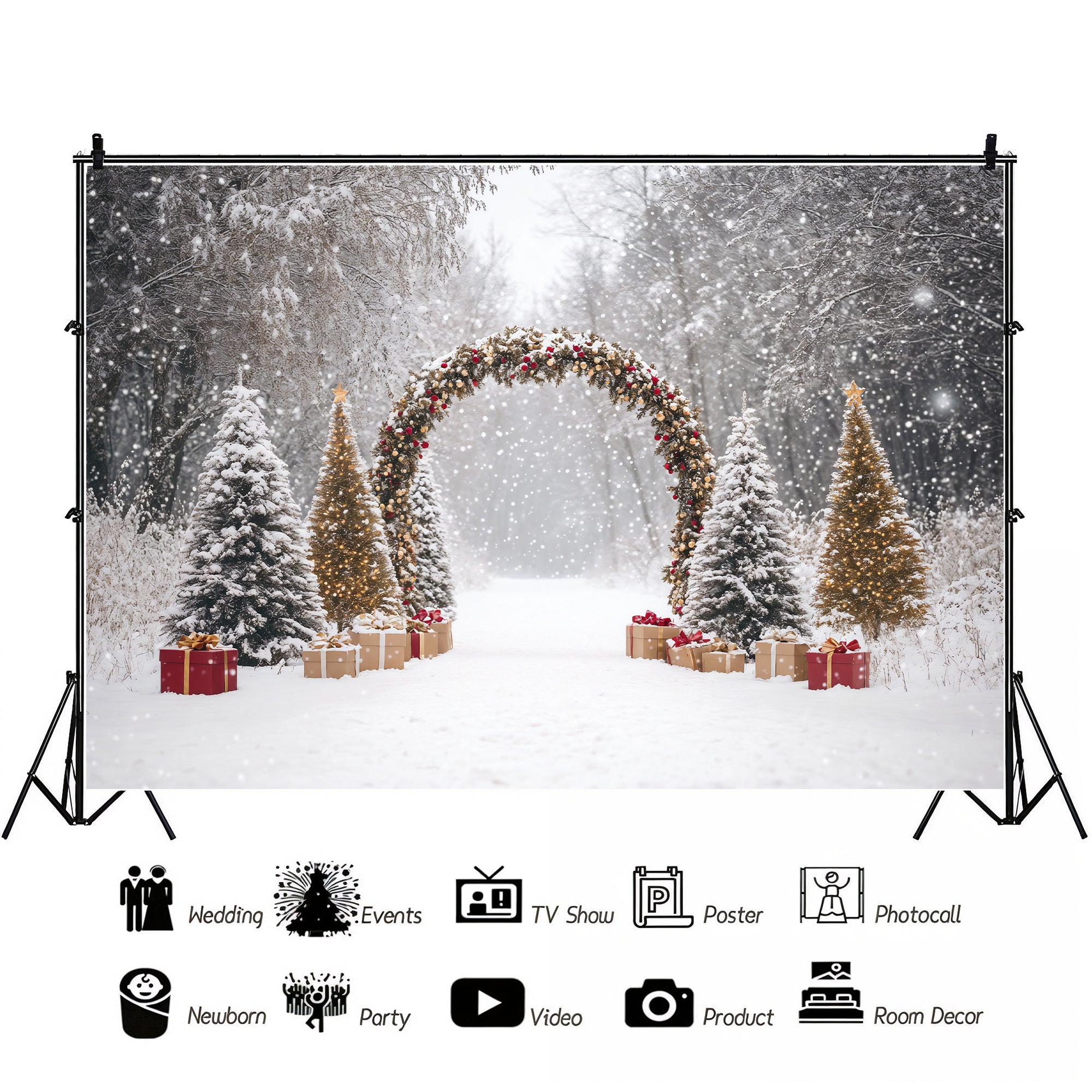 Festive Garland Archway Backdrop