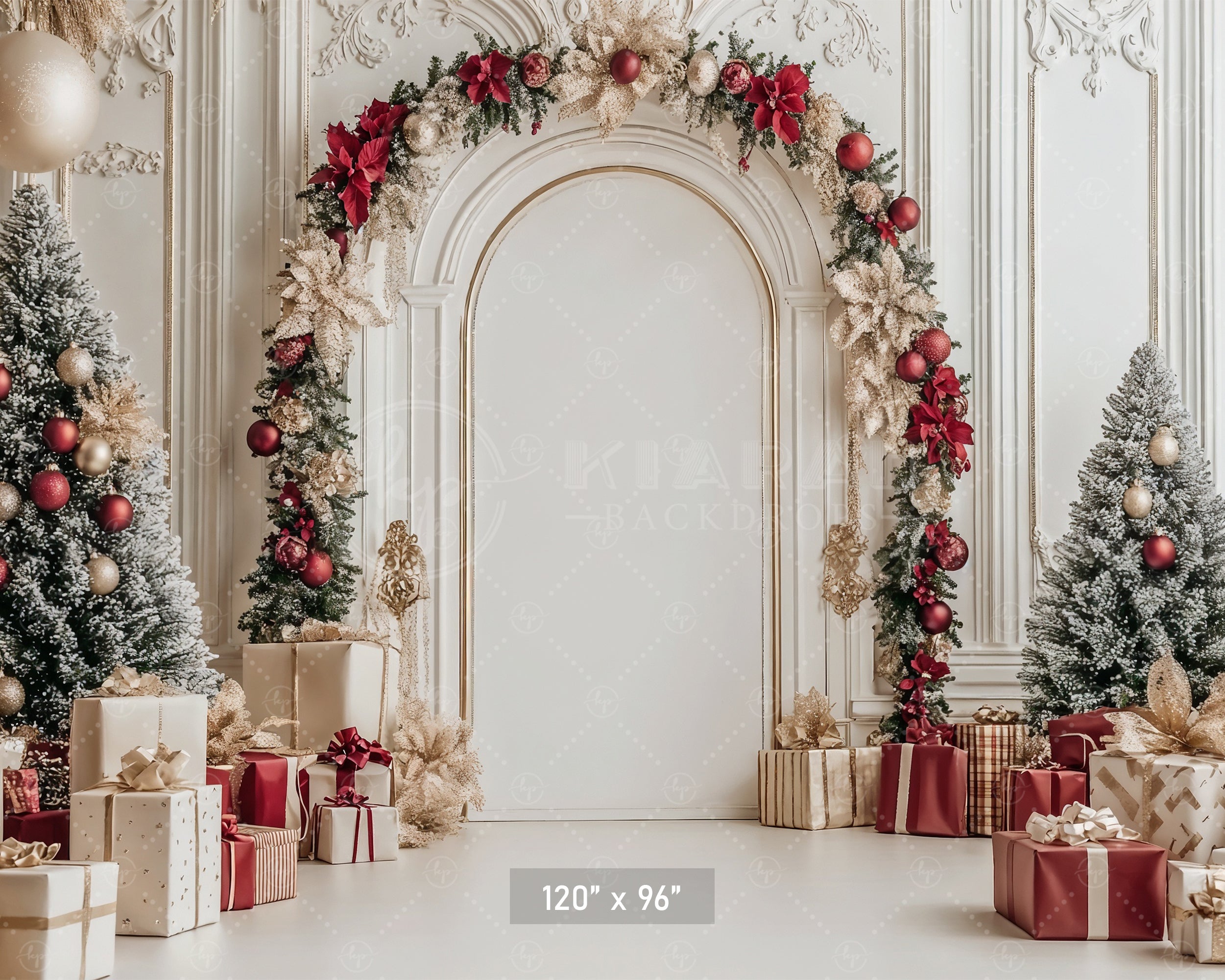 Opulent Christmas Archway Backdrop