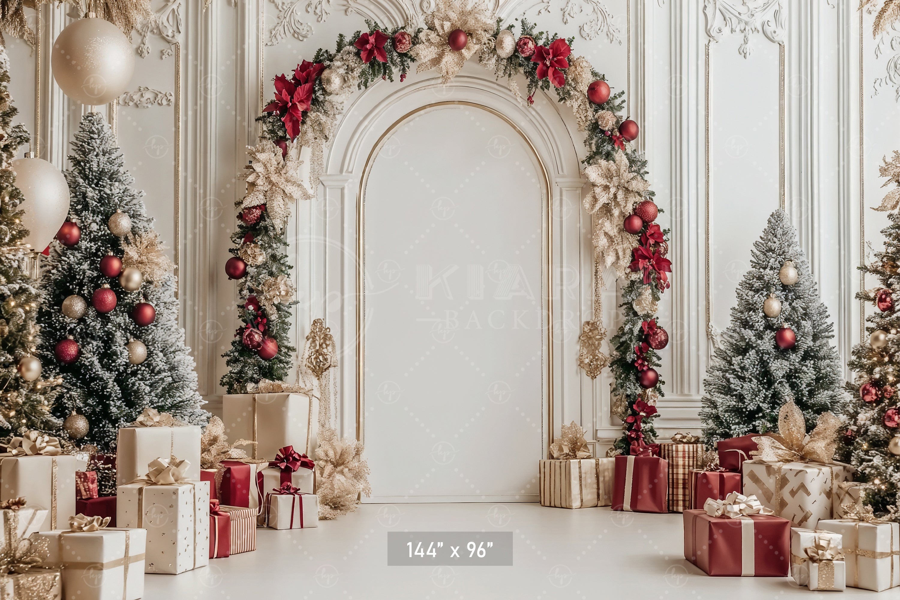 Opulent Christmas Archway Backdrop