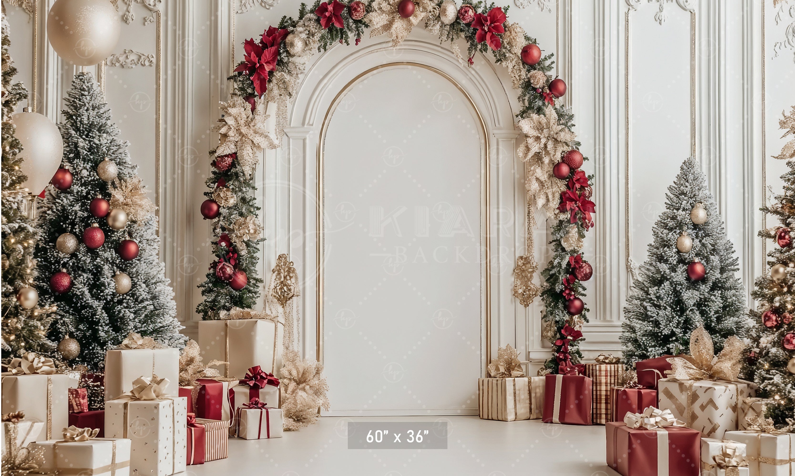 Opulent Christmas Archway Backdrop