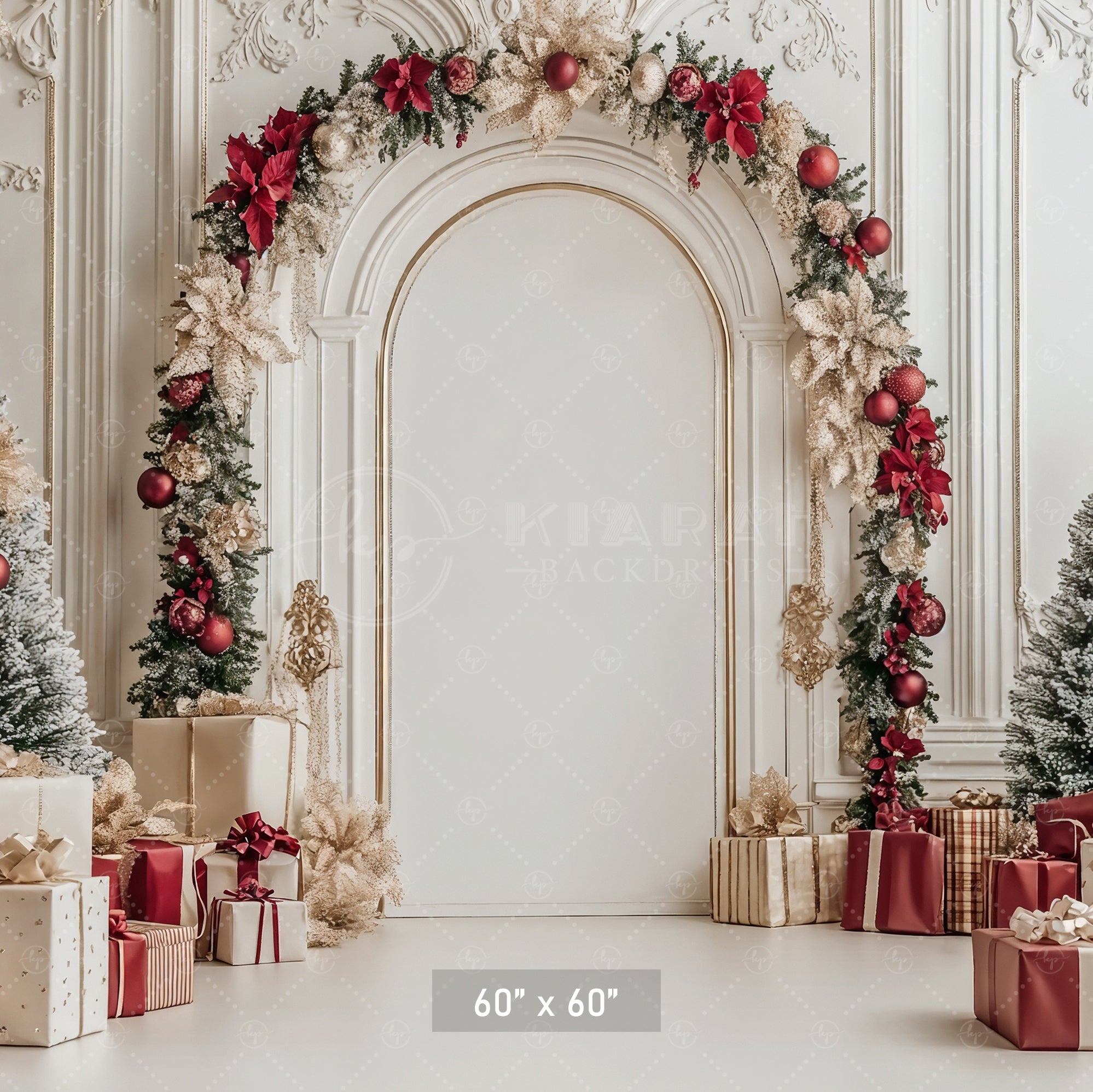 Opulent Christmas Archway Backdrop