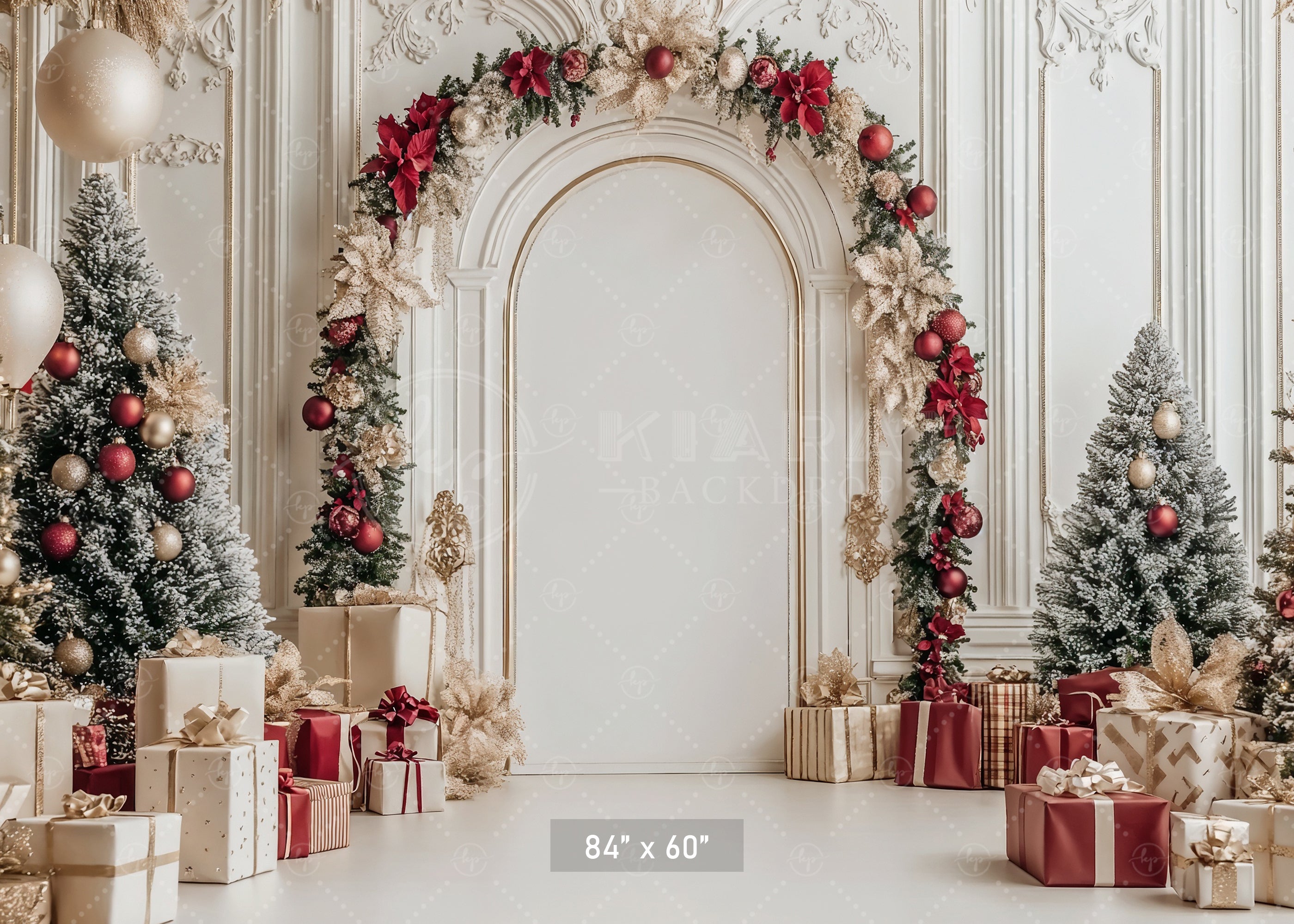 Opulent Christmas Archway Backdrop