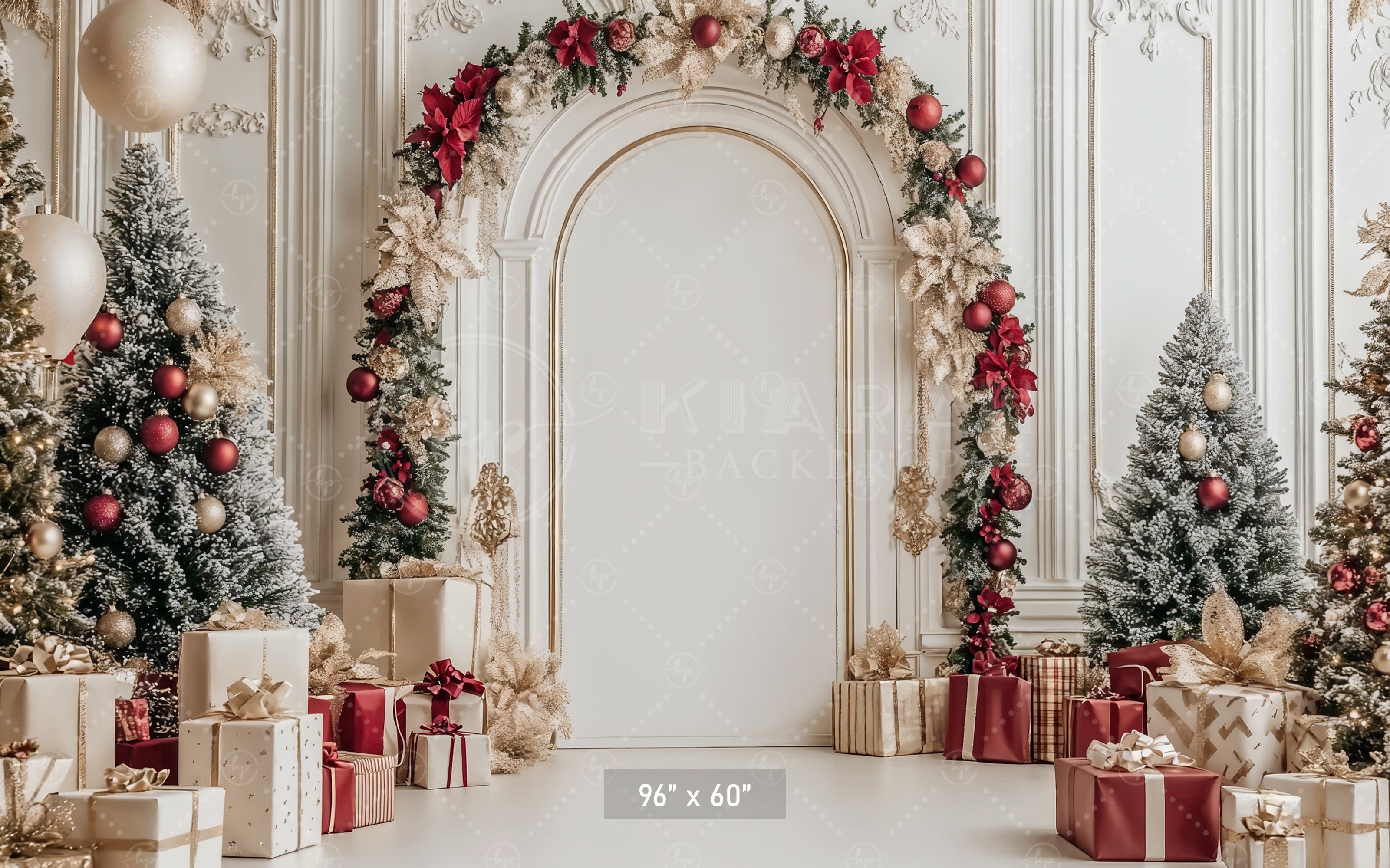 Opulent Christmas Archway Backdrop