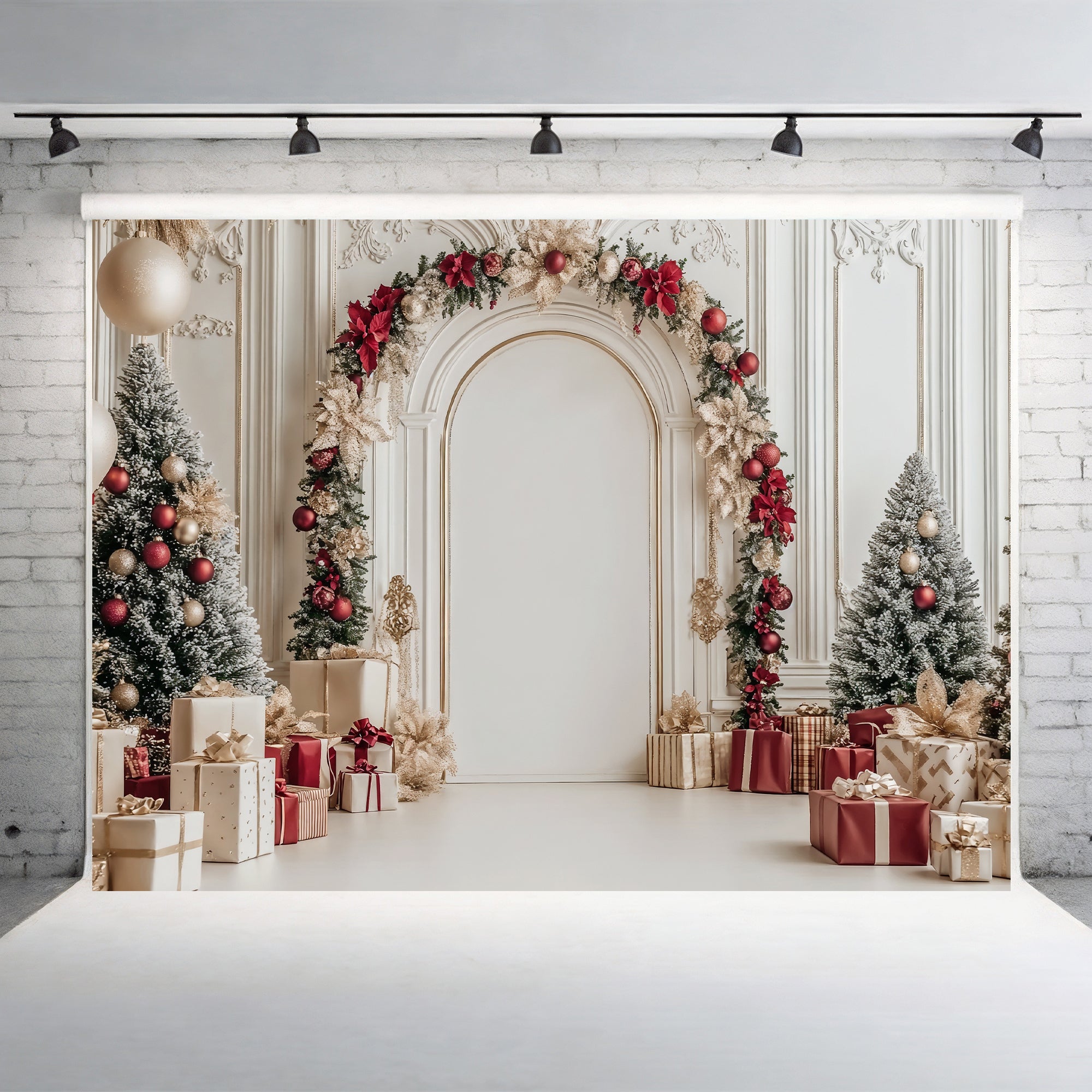 Opulent Christmas Archway Backdrop