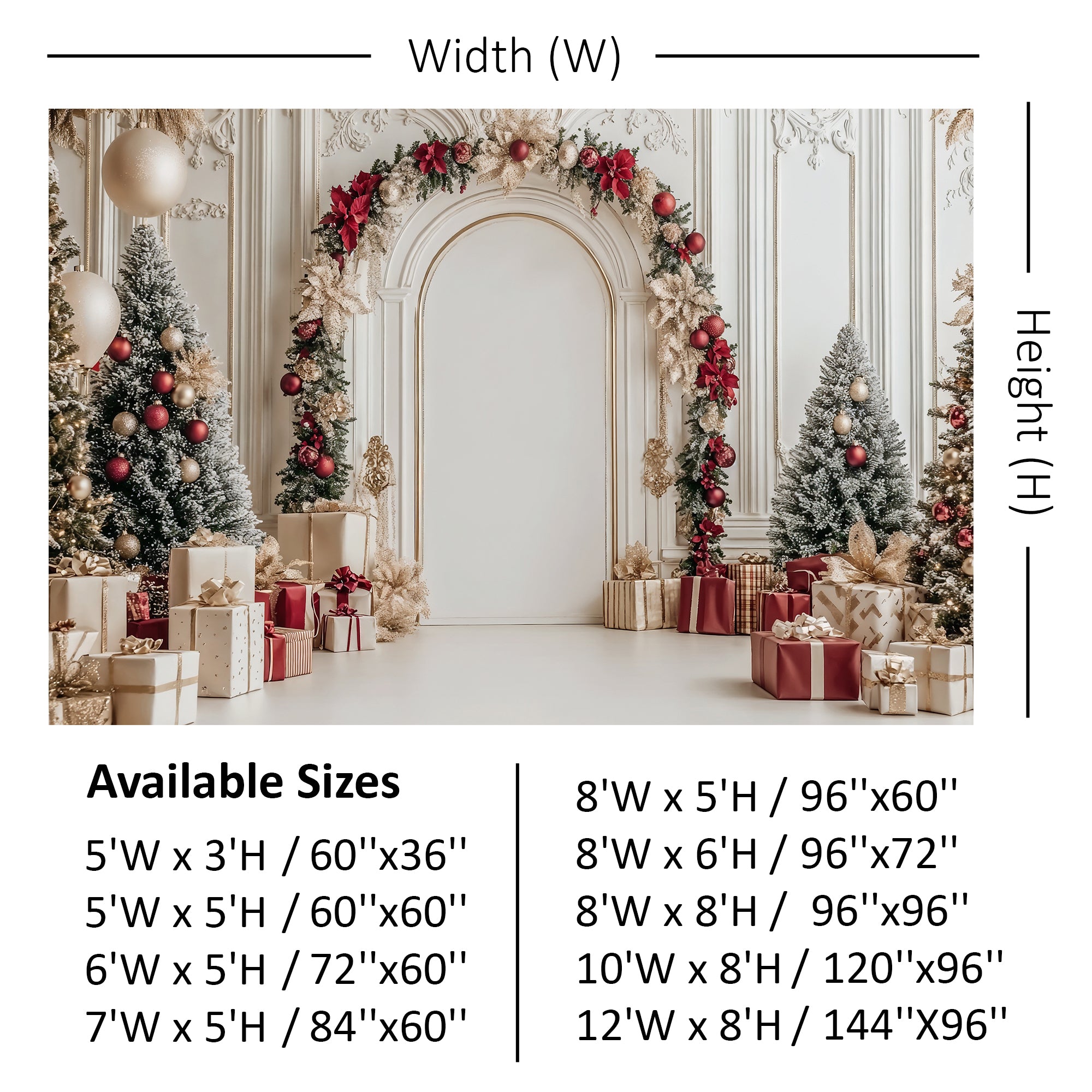 Opulent Christmas Archway Backdrop