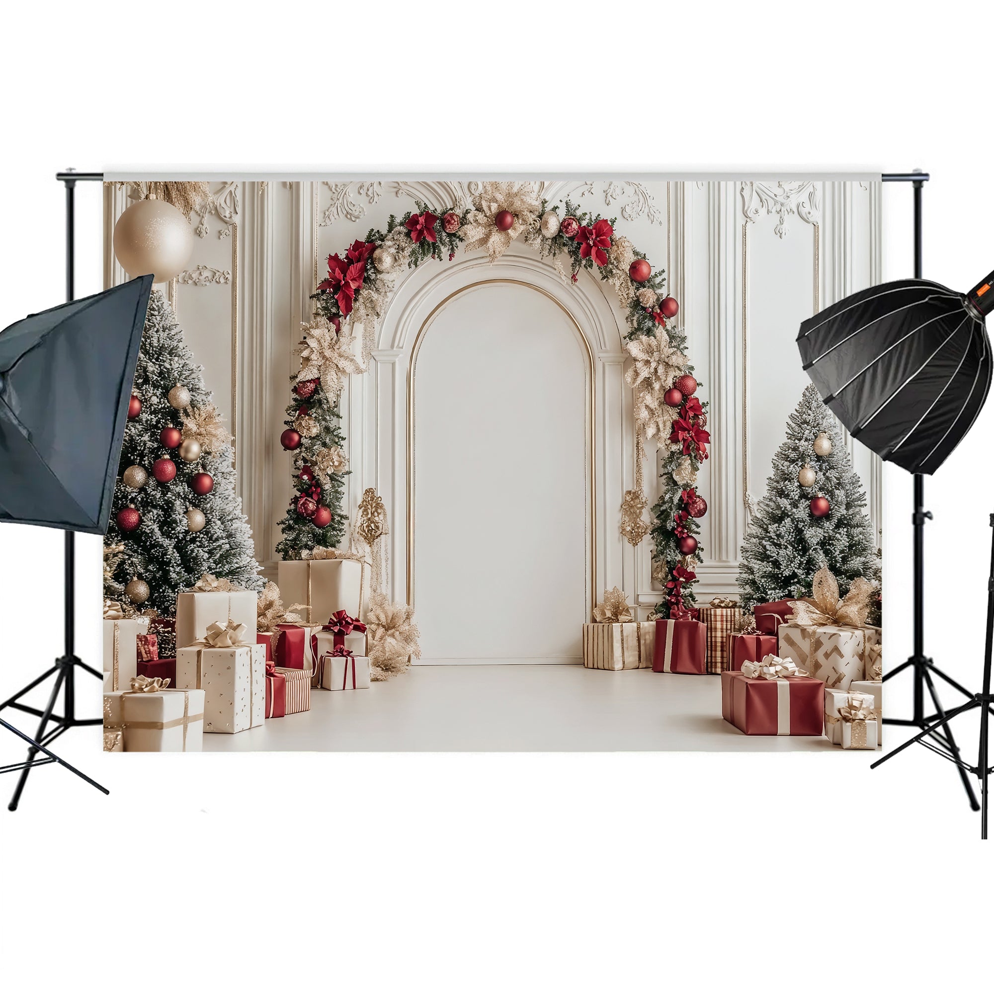 Opulent Christmas Archway Backdrop