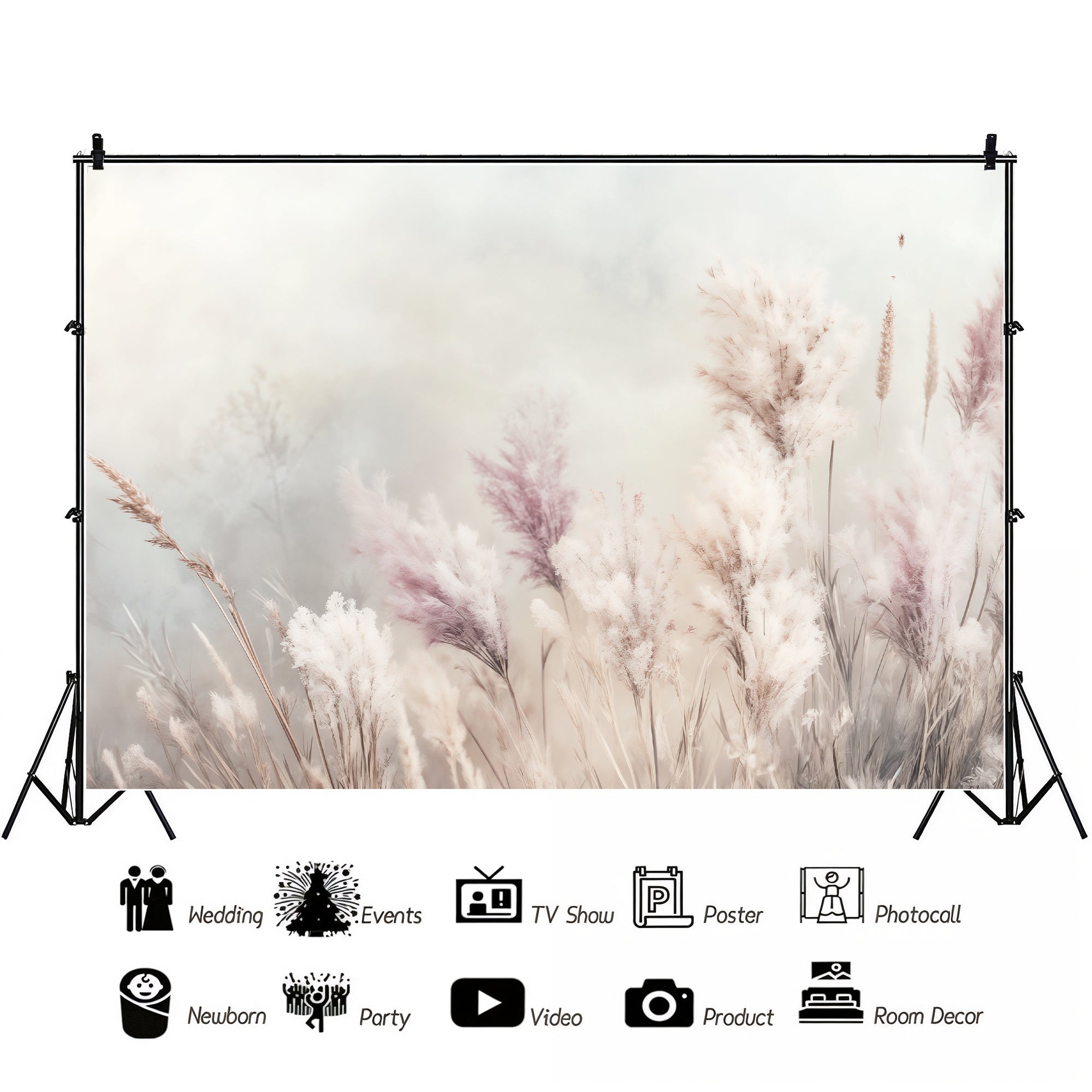 Whispering Pampas Grass Backdrop