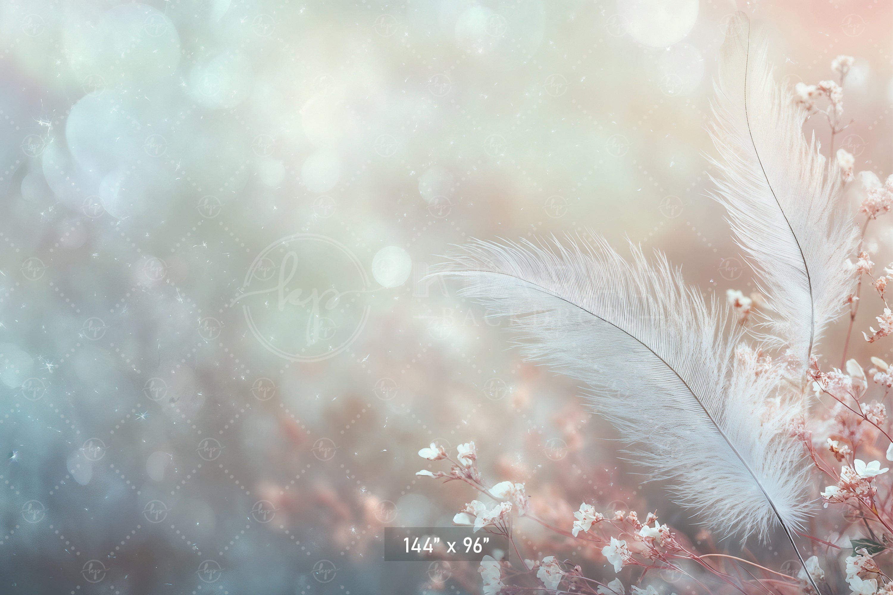 Ethereal Feather Dream Backdrop