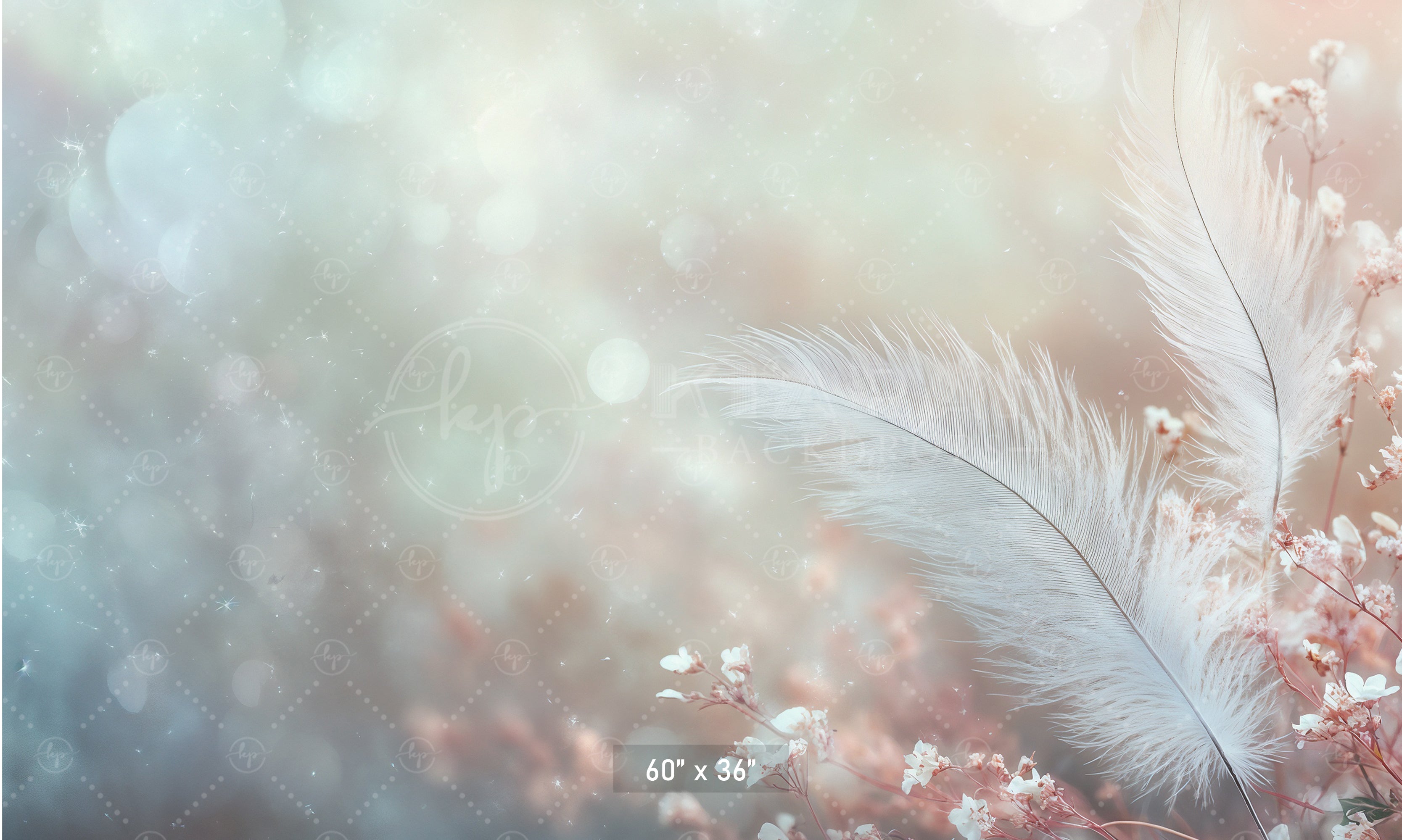 Ethereal Feather Dream Backdrop