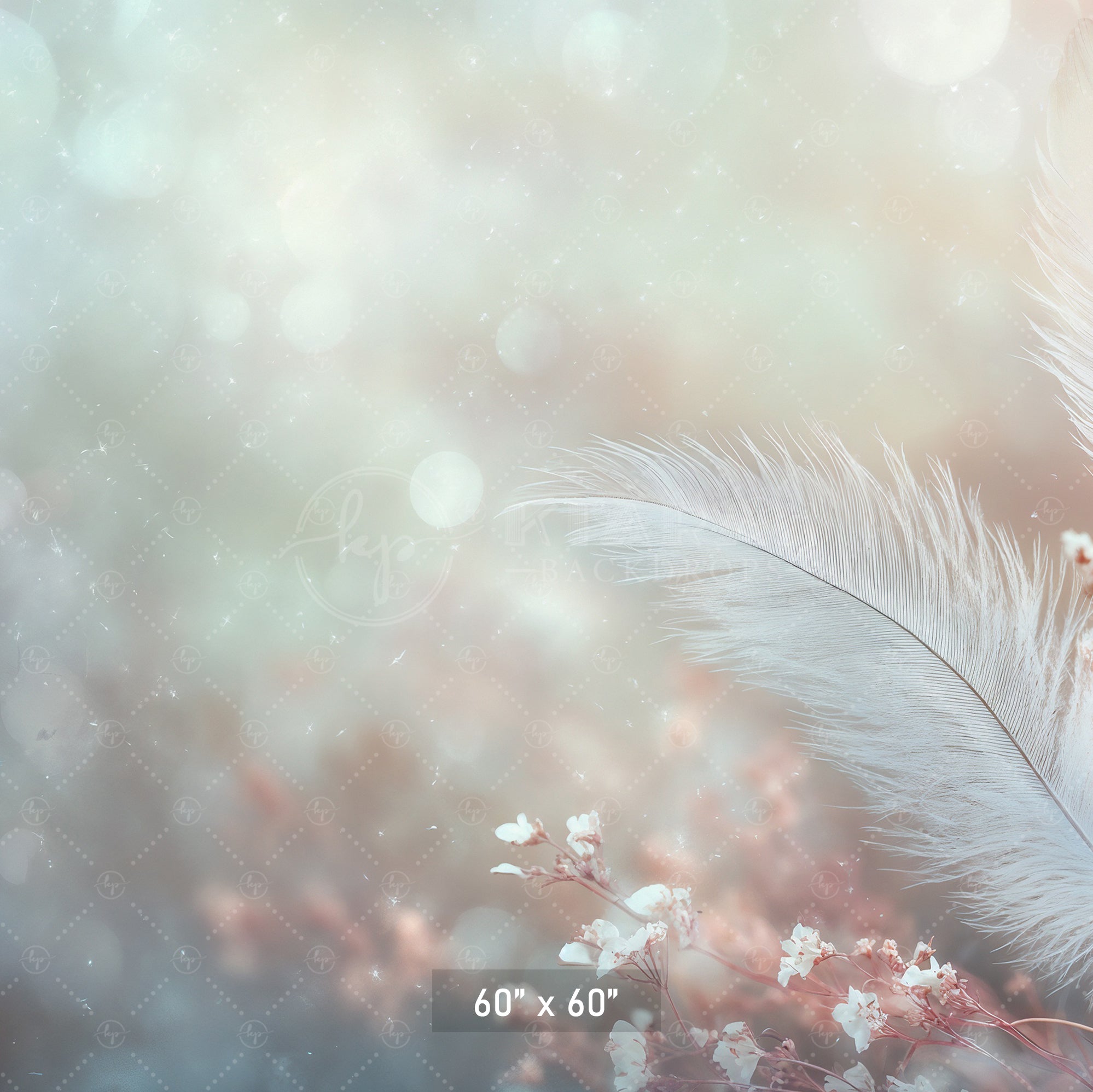 Ethereal Feather Dream Backdrop