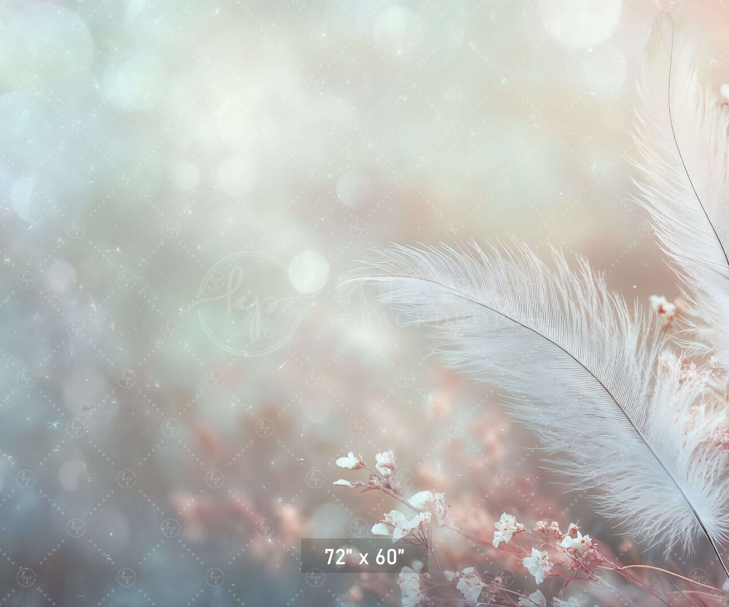 Ethereal Feather Dream Backdrop