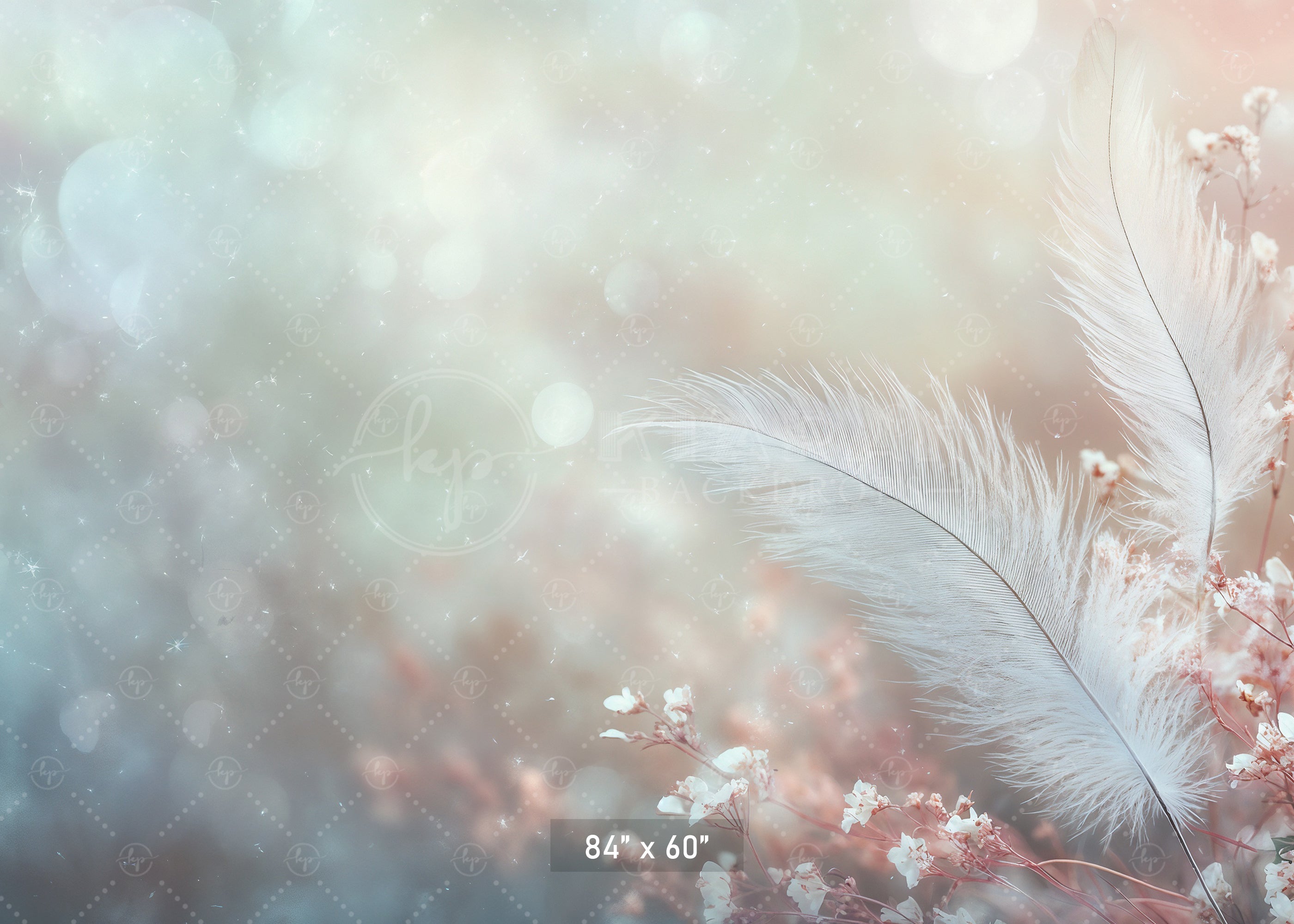 Ethereal Feather Dream Backdrop