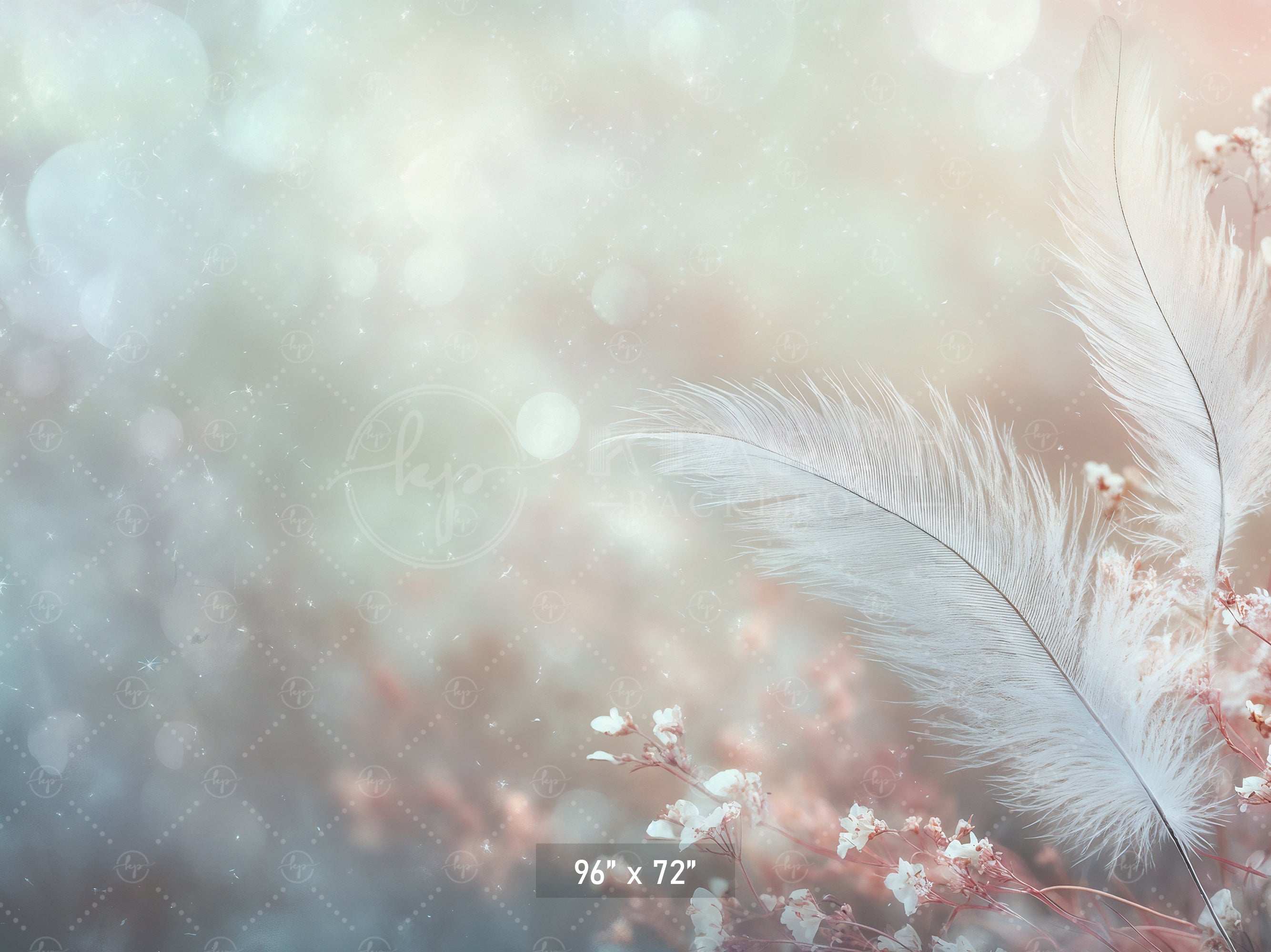 Ethereal Feather Dream Backdrop
