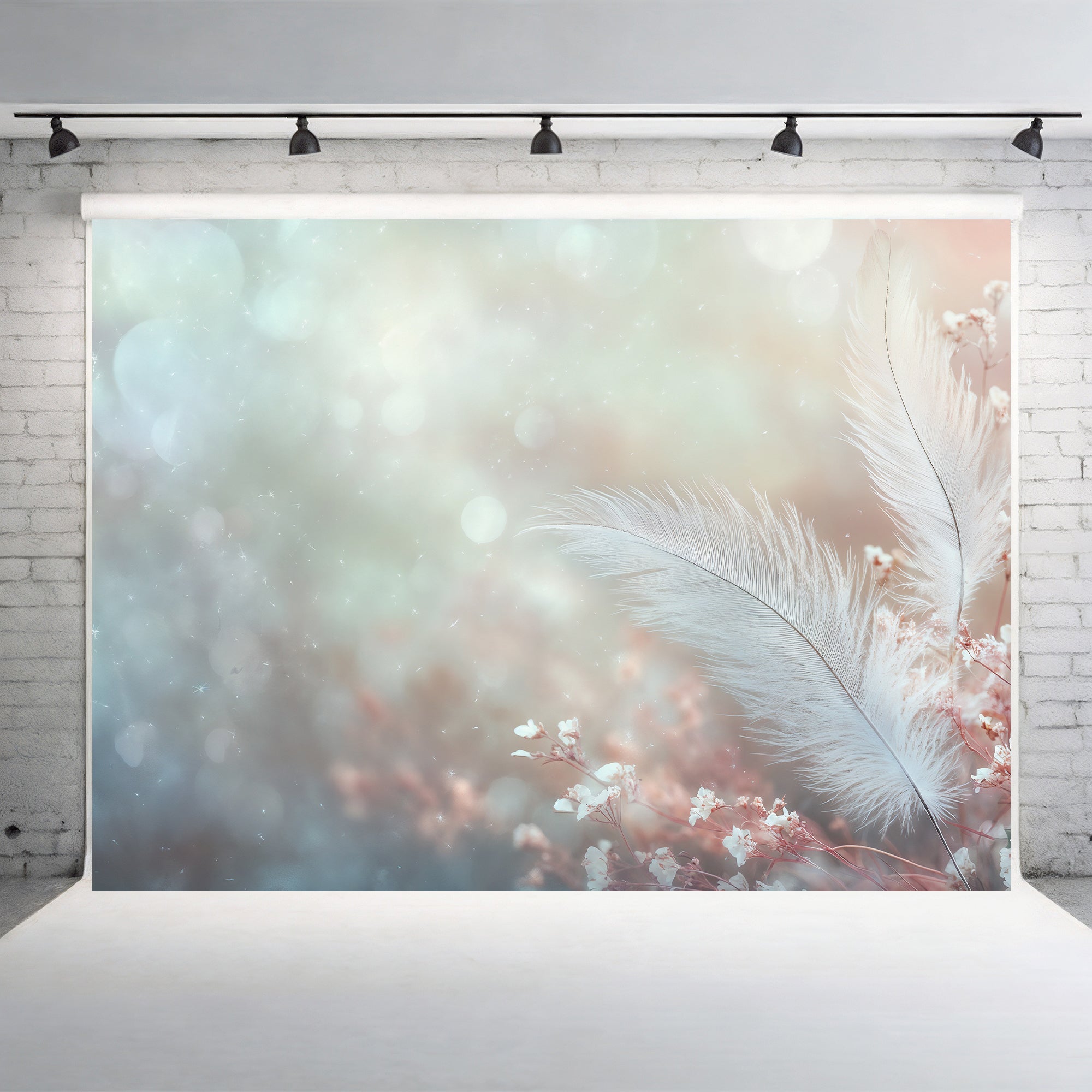 Ethereal Feather Dream Backdrop