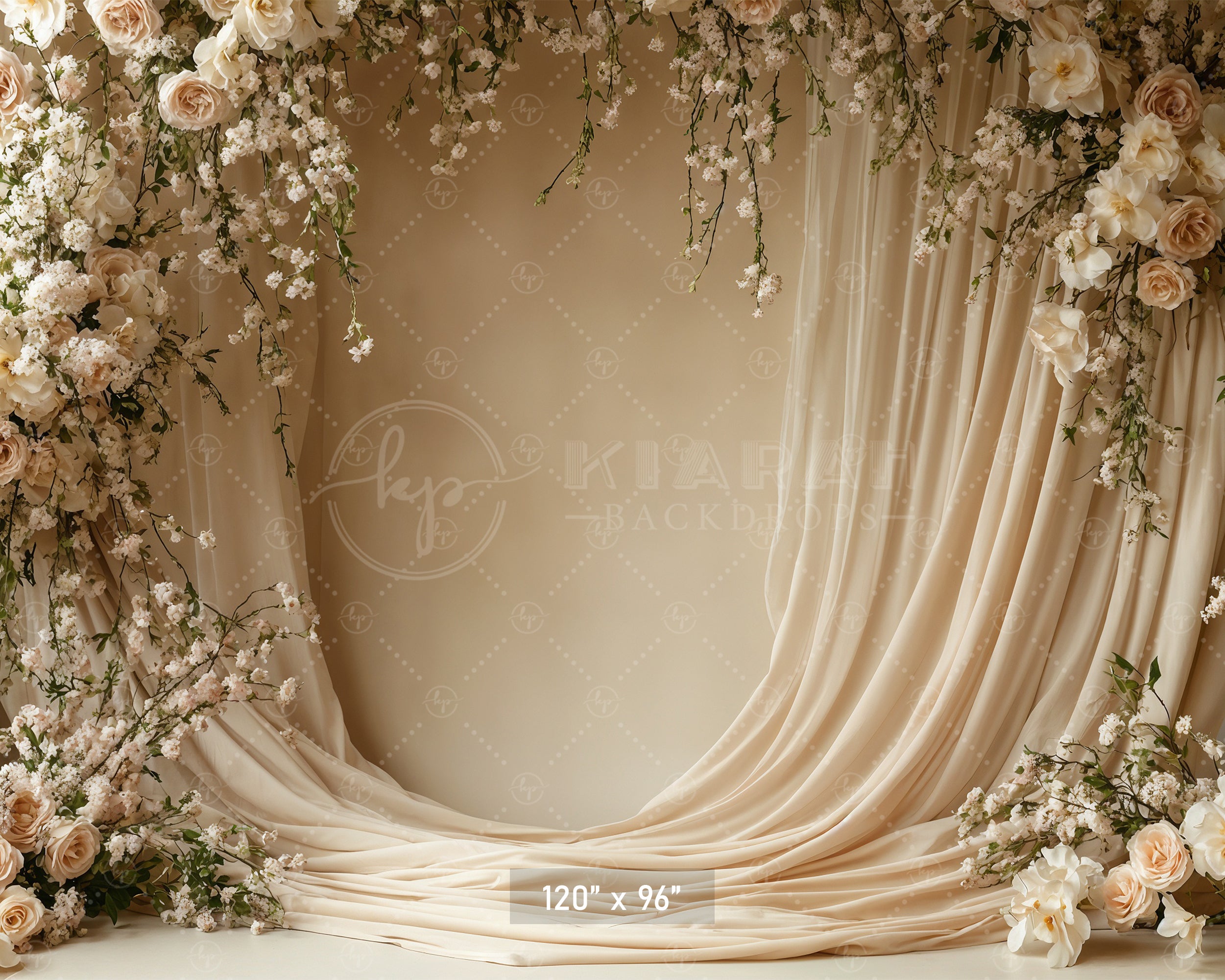 Romantic Floral Drape Arch Backdrop