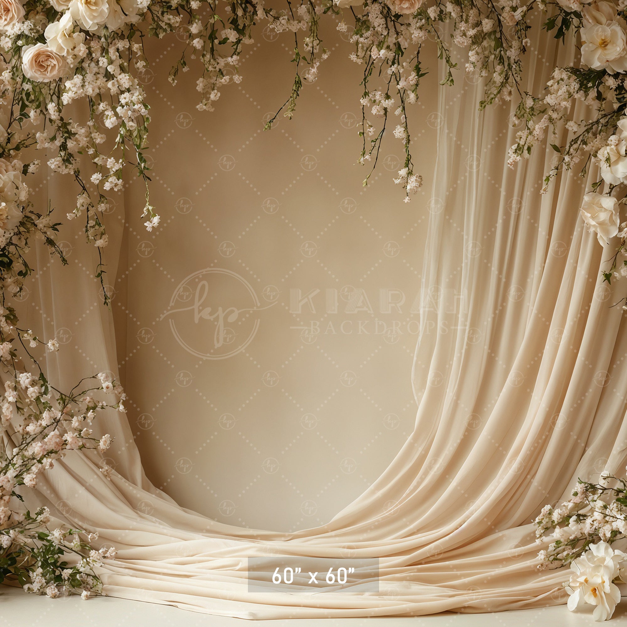 Romantic Floral Drape Arch Backdrop