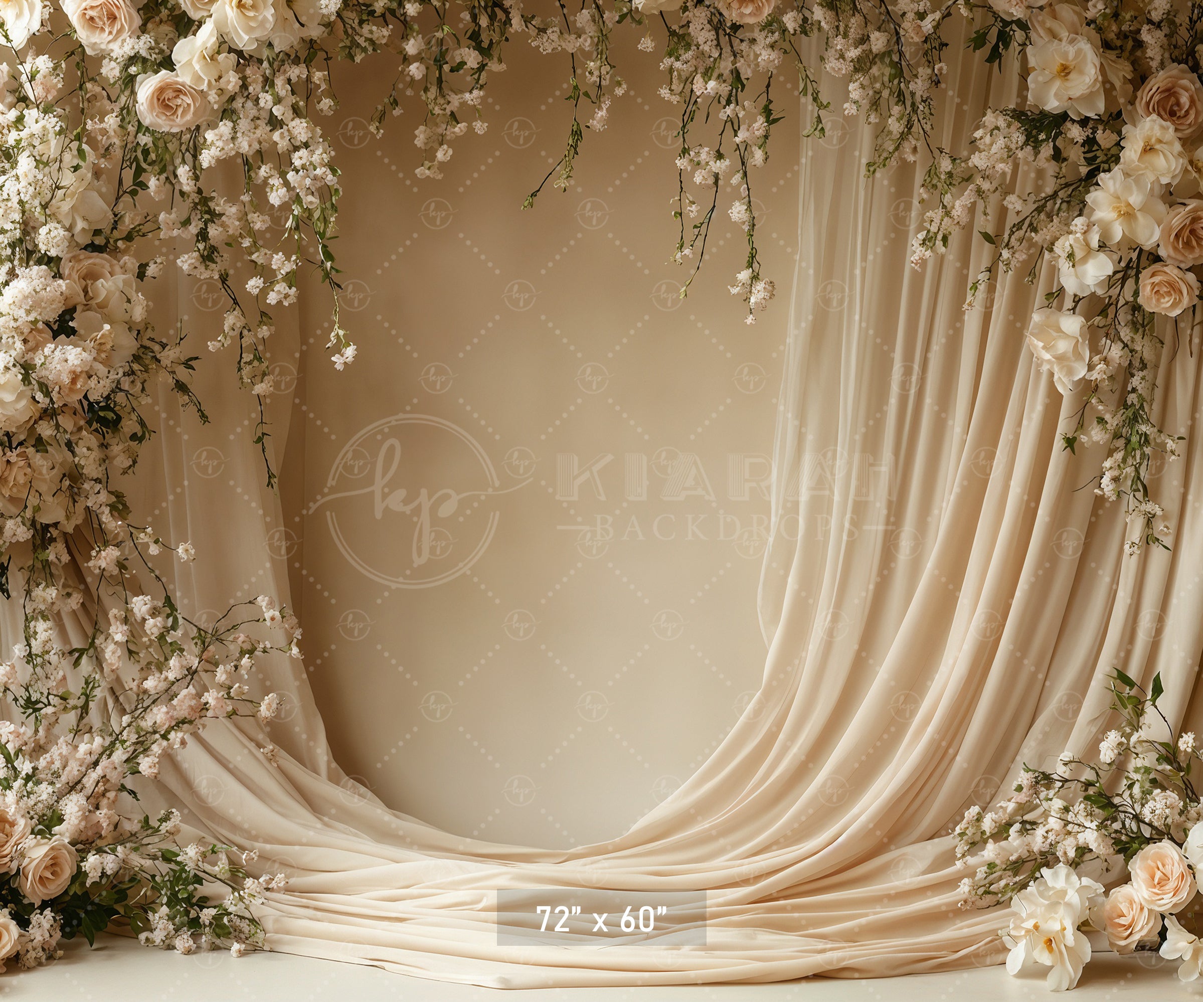 Romantic Floral Drape Arch Backdrop
