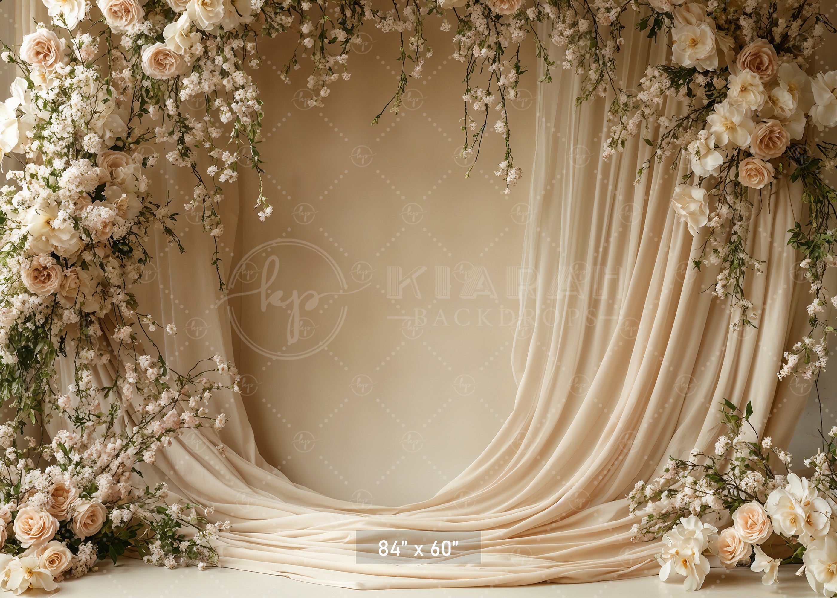 Romantic Floral Drape Arch Backdrop