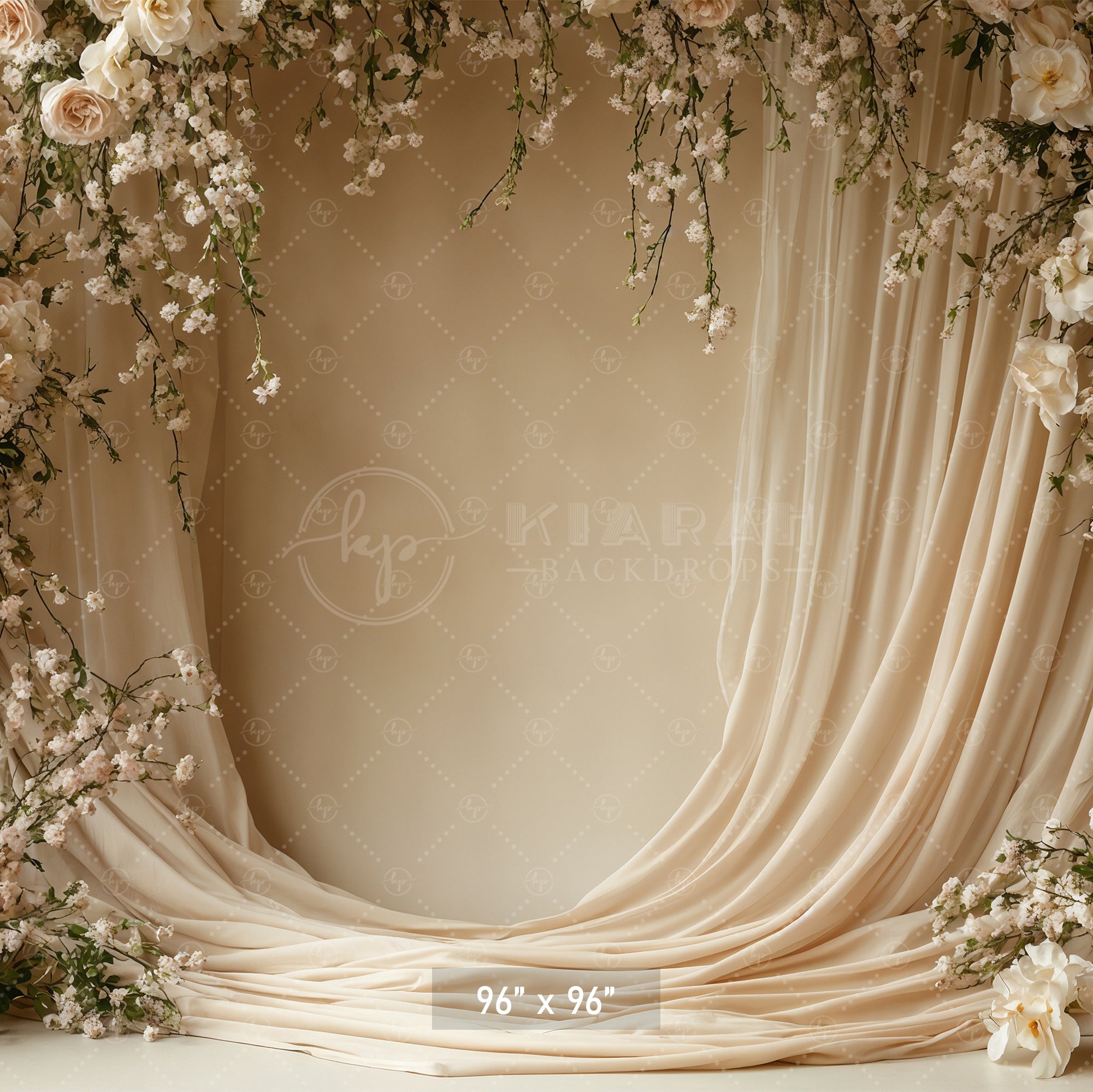 Romantic Floral Drape Arch Backdrop