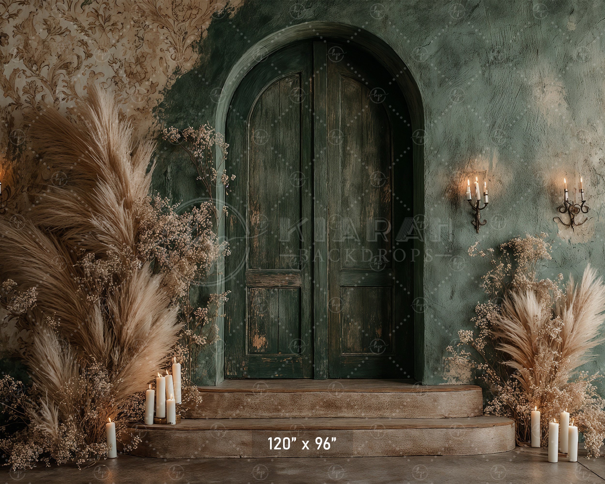 Boho Pampas Grass Archway Backdrop