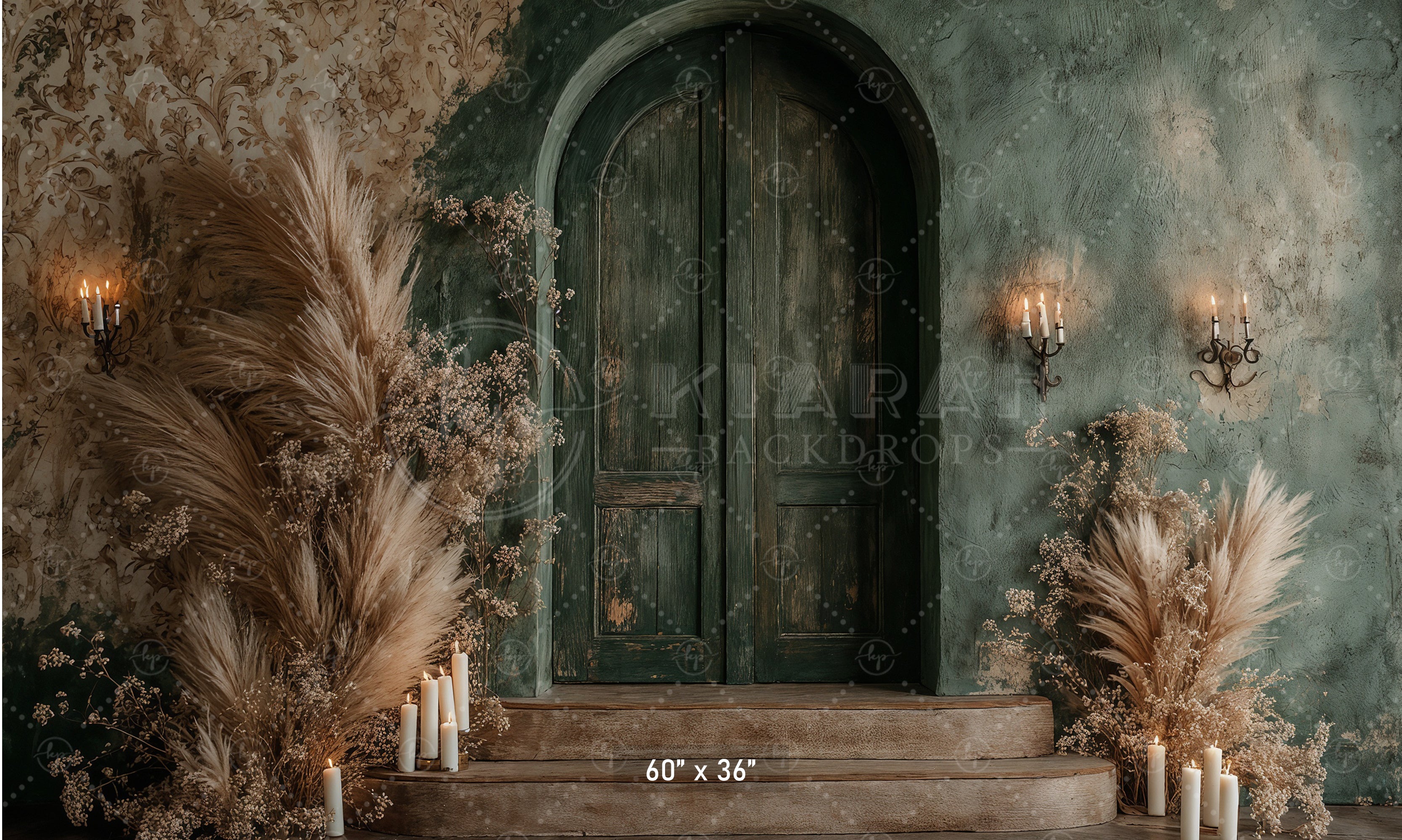 Boho Pampas Grass Archway Backdrop