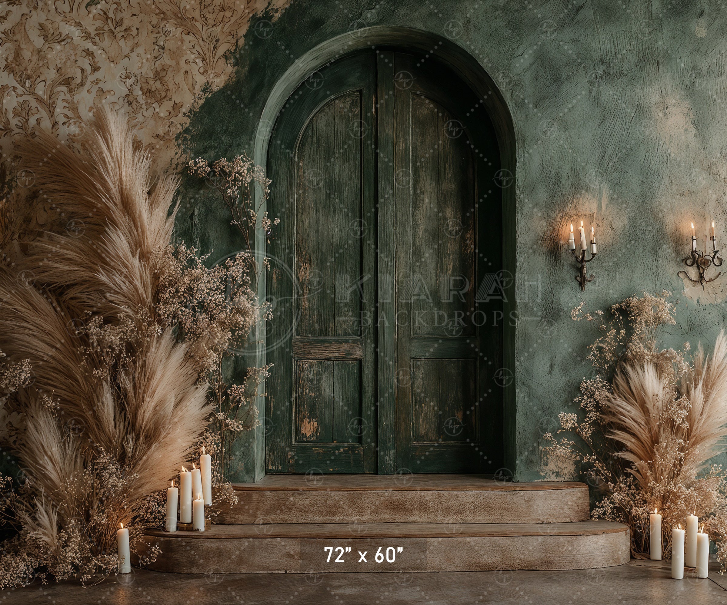 Boho Pampas Grass Archway Backdrop