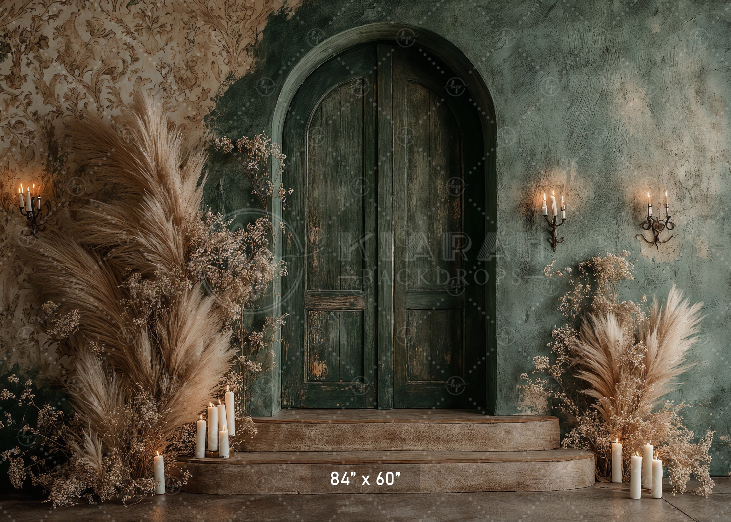 Boho Pampas Grass Archway Backdrop