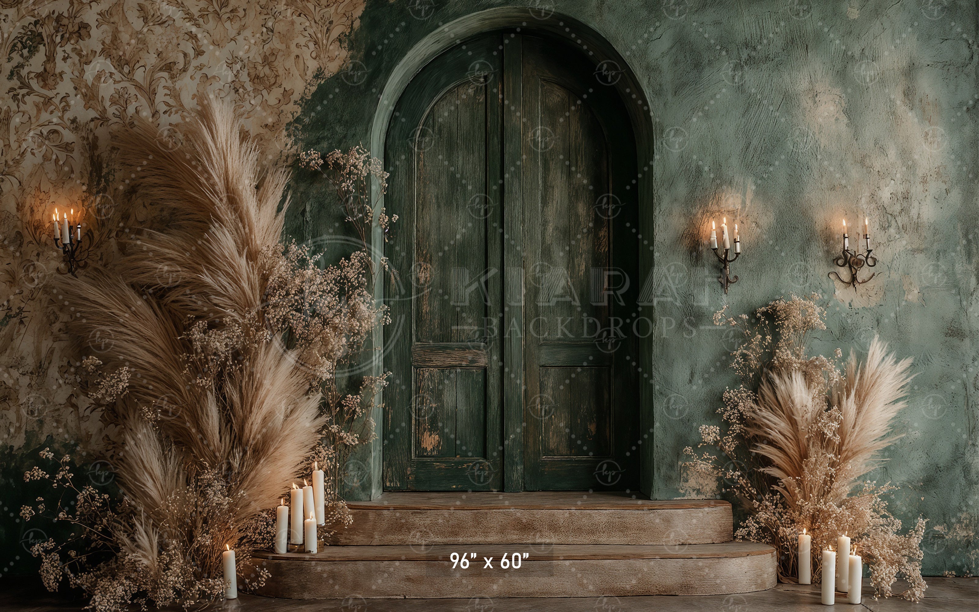 Boho Pampas Grass Archway Backdrop