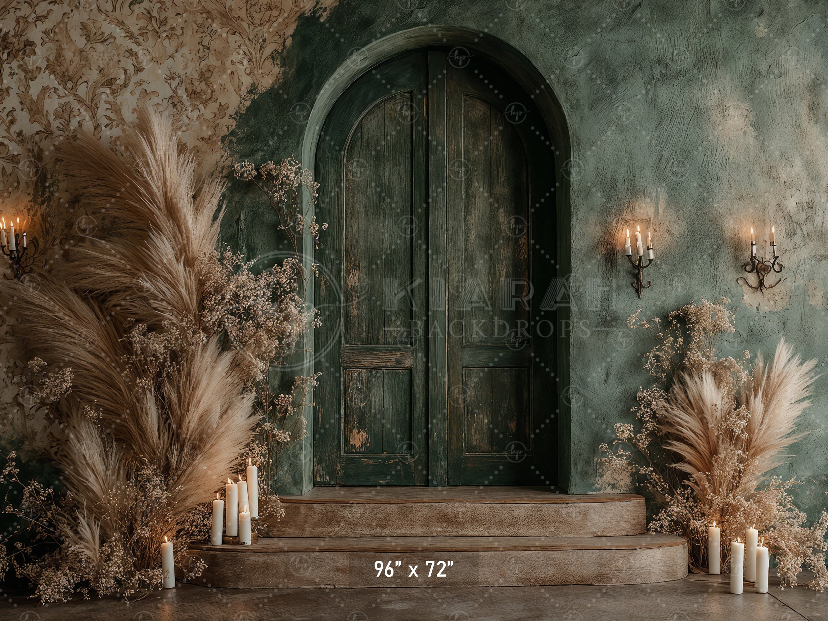 Boho Pampas Grass Archway Backdrop