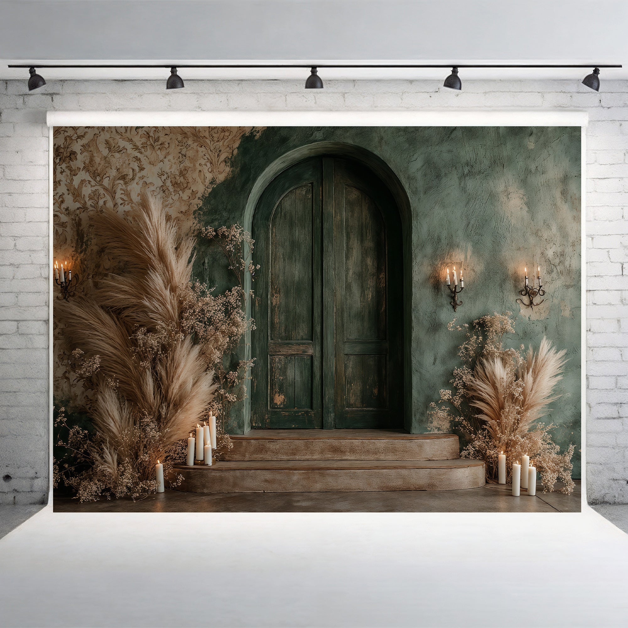 Boho Pampas Grass Archway Backdrop