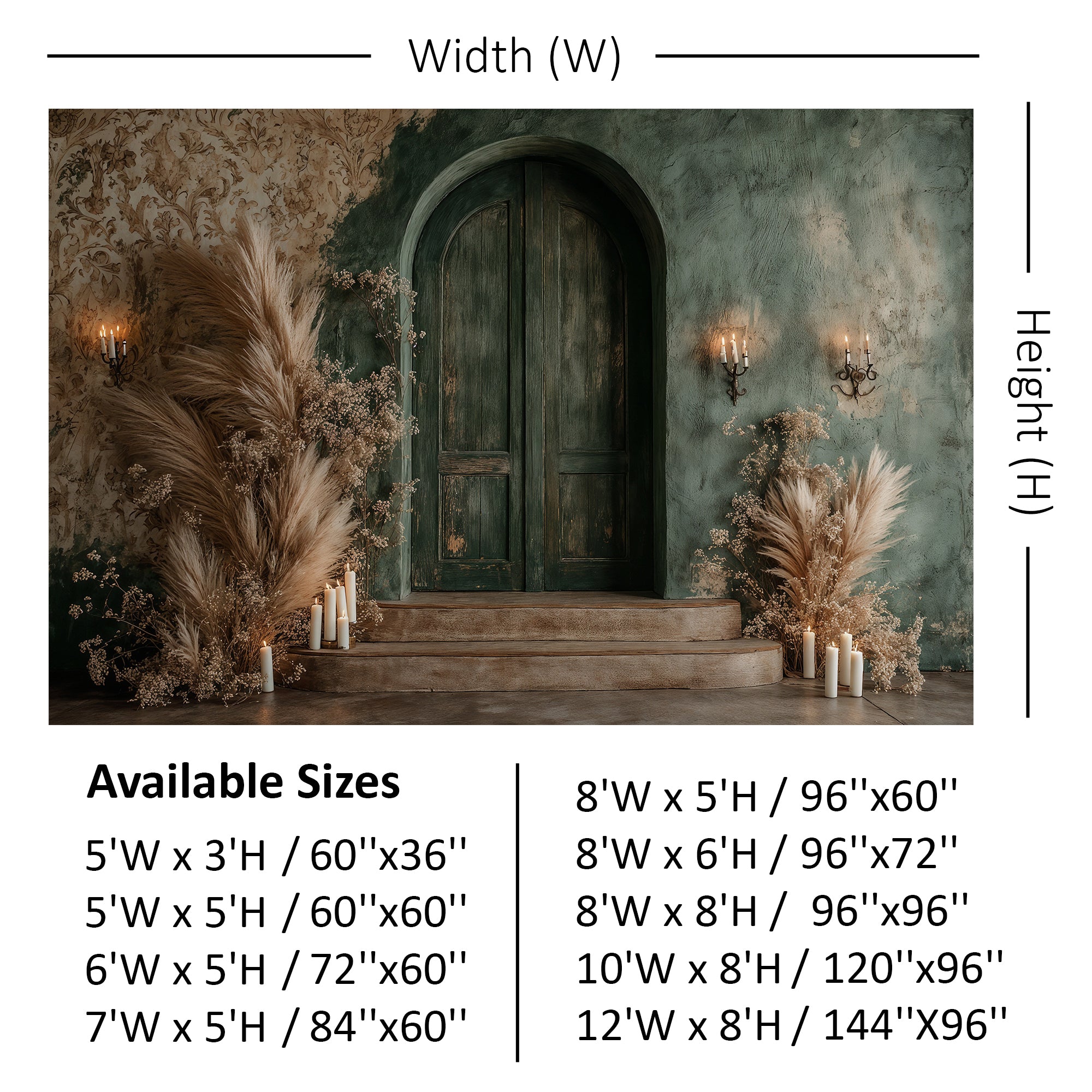 Boho Pampas Grass Archway Backdrop