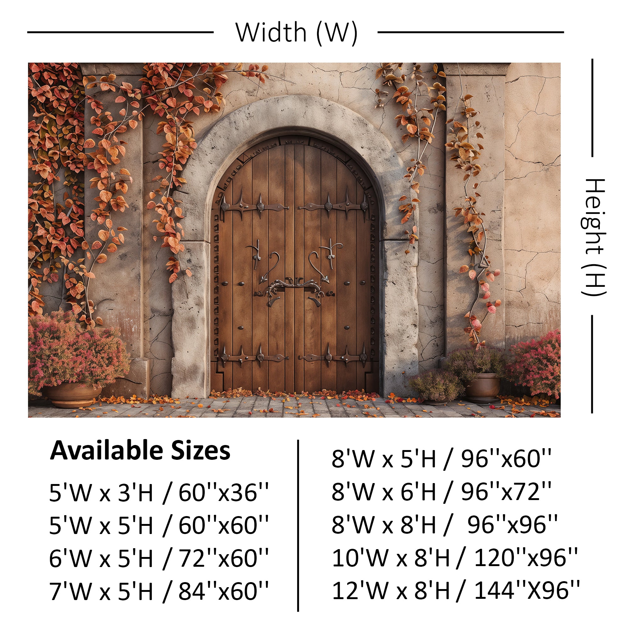 Autumn Castle Doorway Backdrop