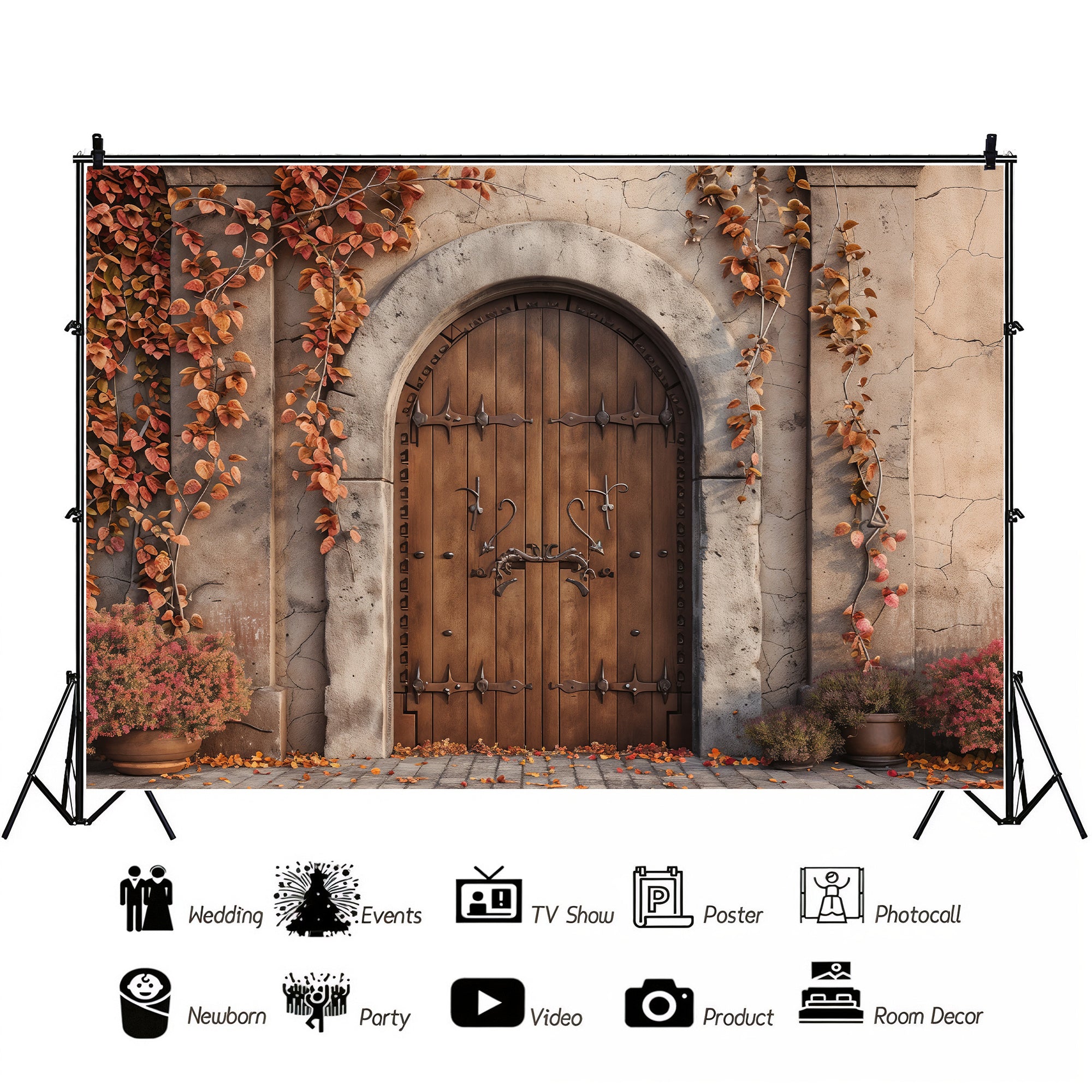 Autumn Castle Doorway Backdrop