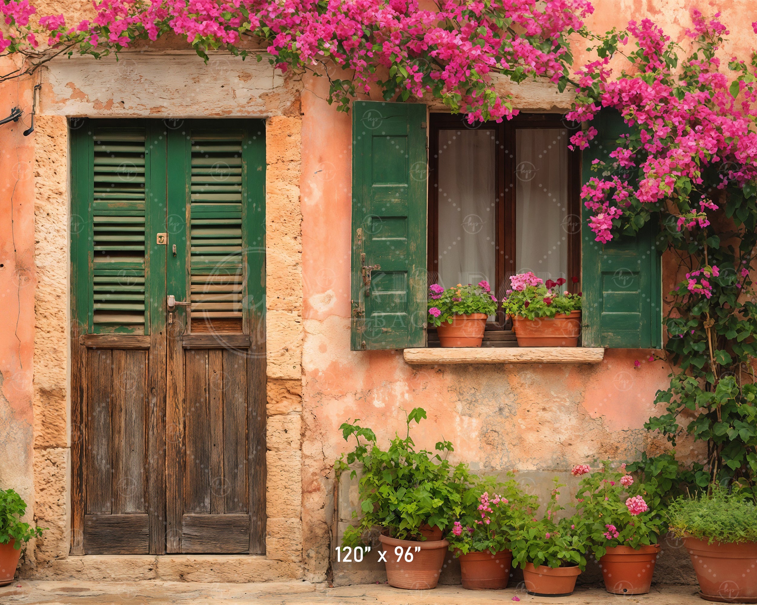Mediterranean Villa Door Backdrop