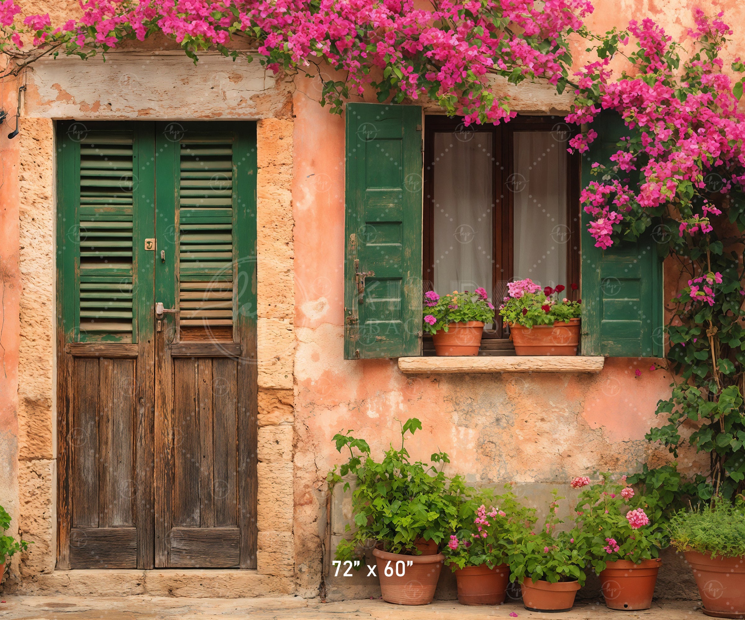 Mediterranean Villa Door Backdrop