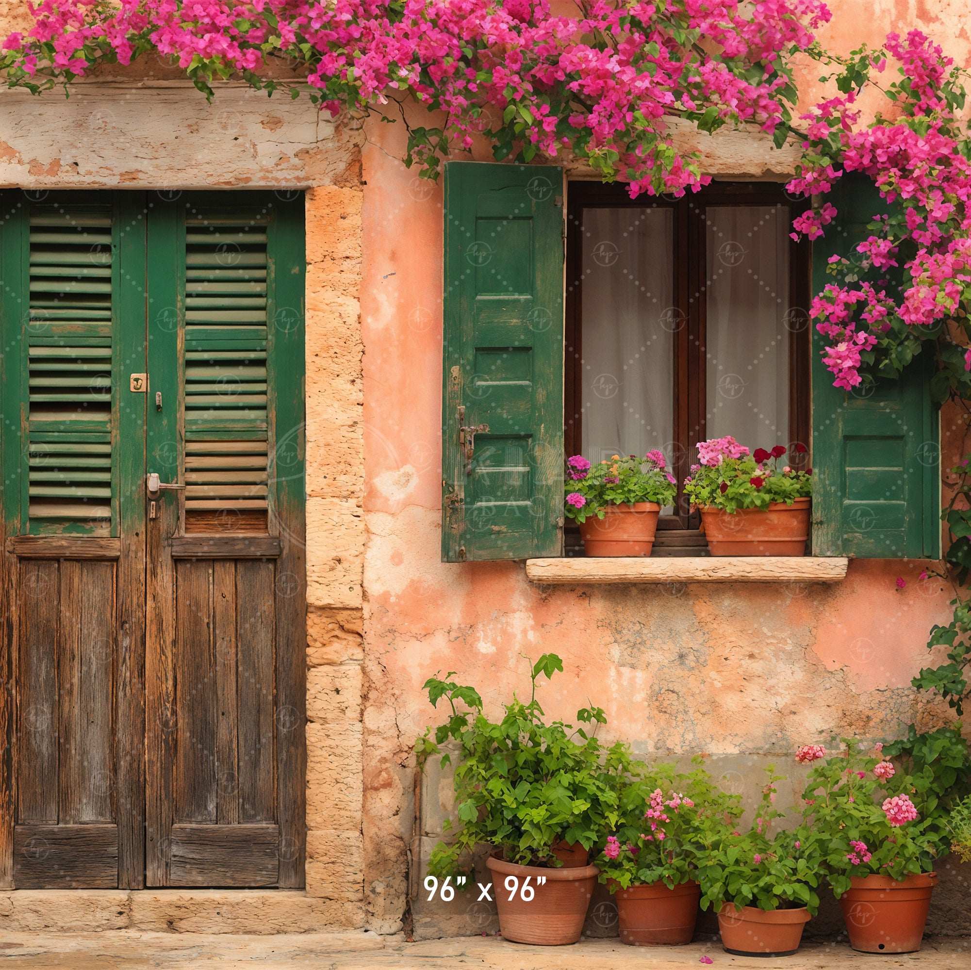 Mediterranean Villa Door Backdrop