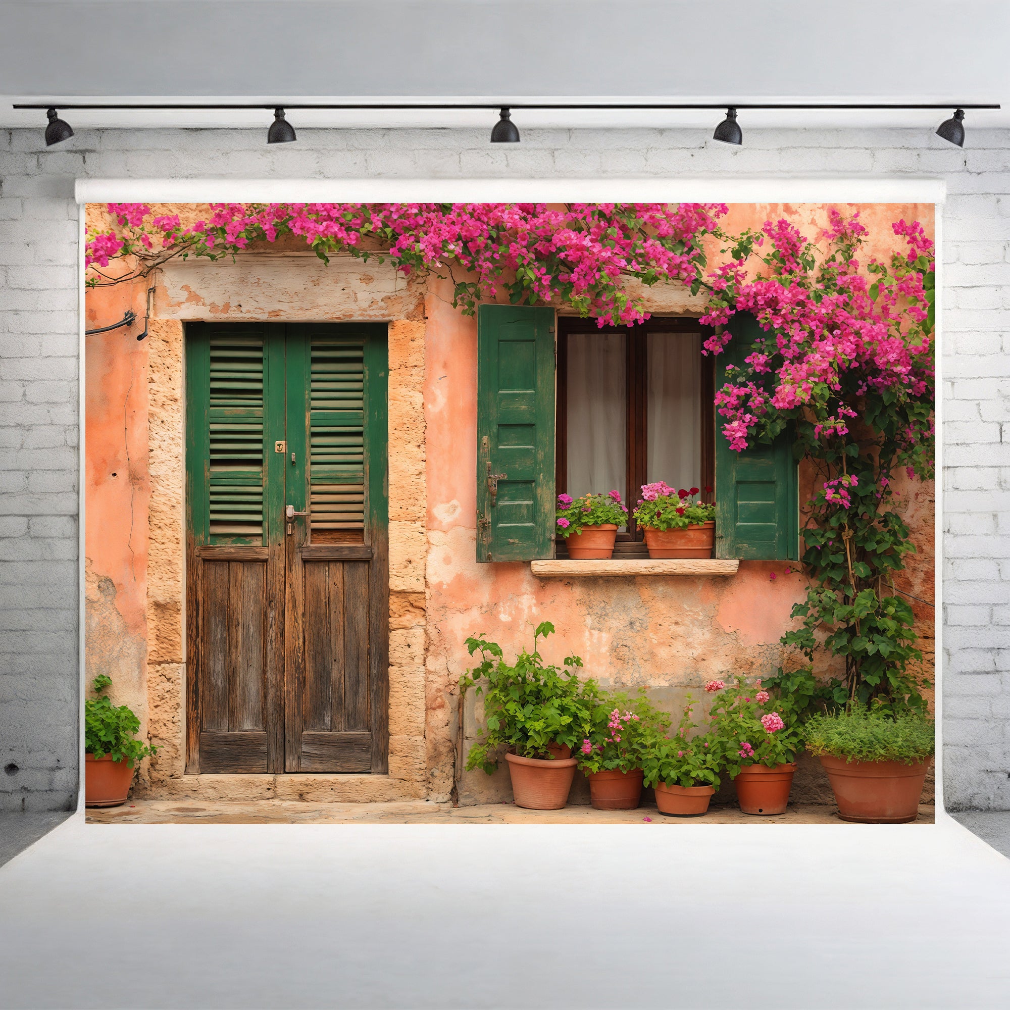 Mediterranean Villa Door Backdrop
