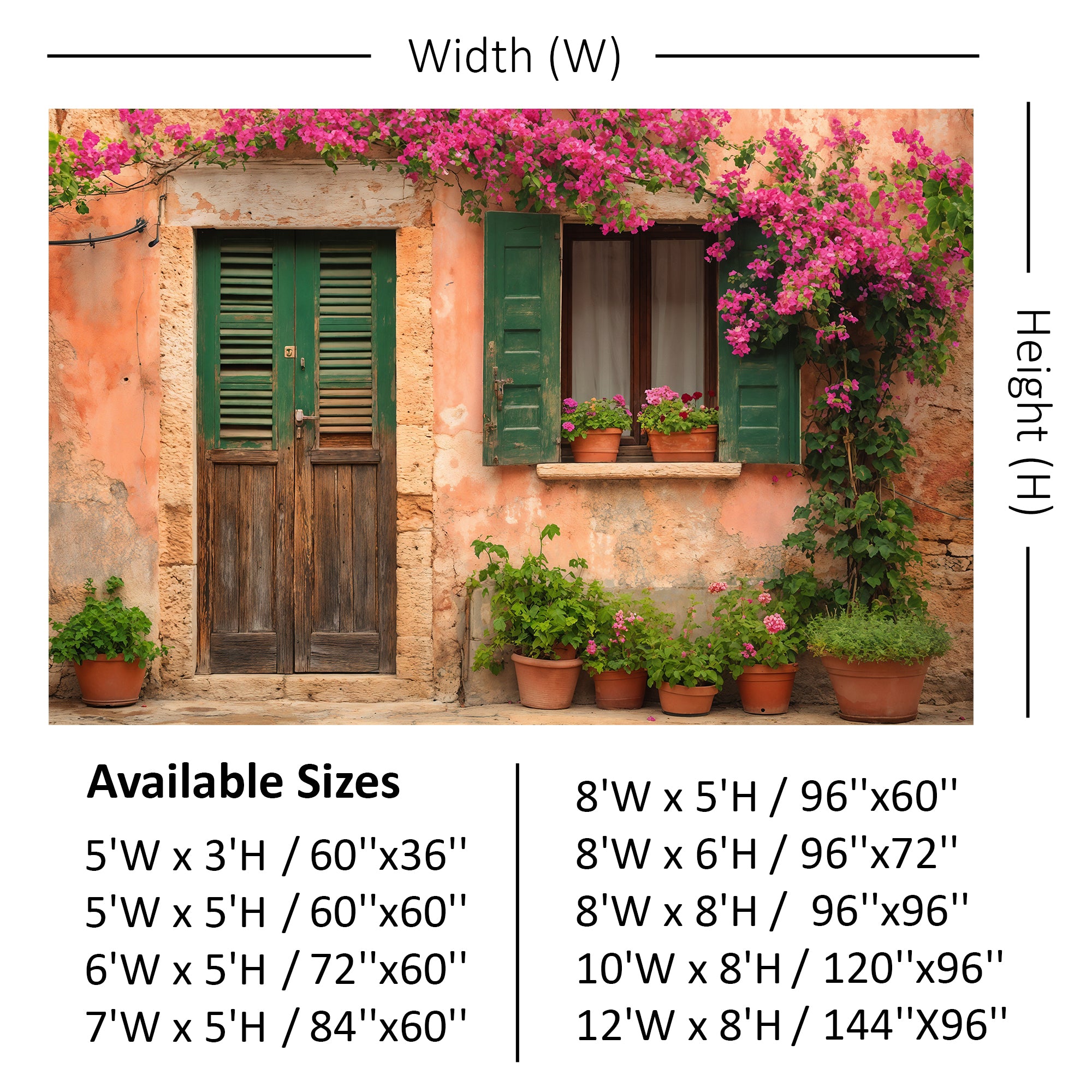 Mediterranean Villa Door Backdrop