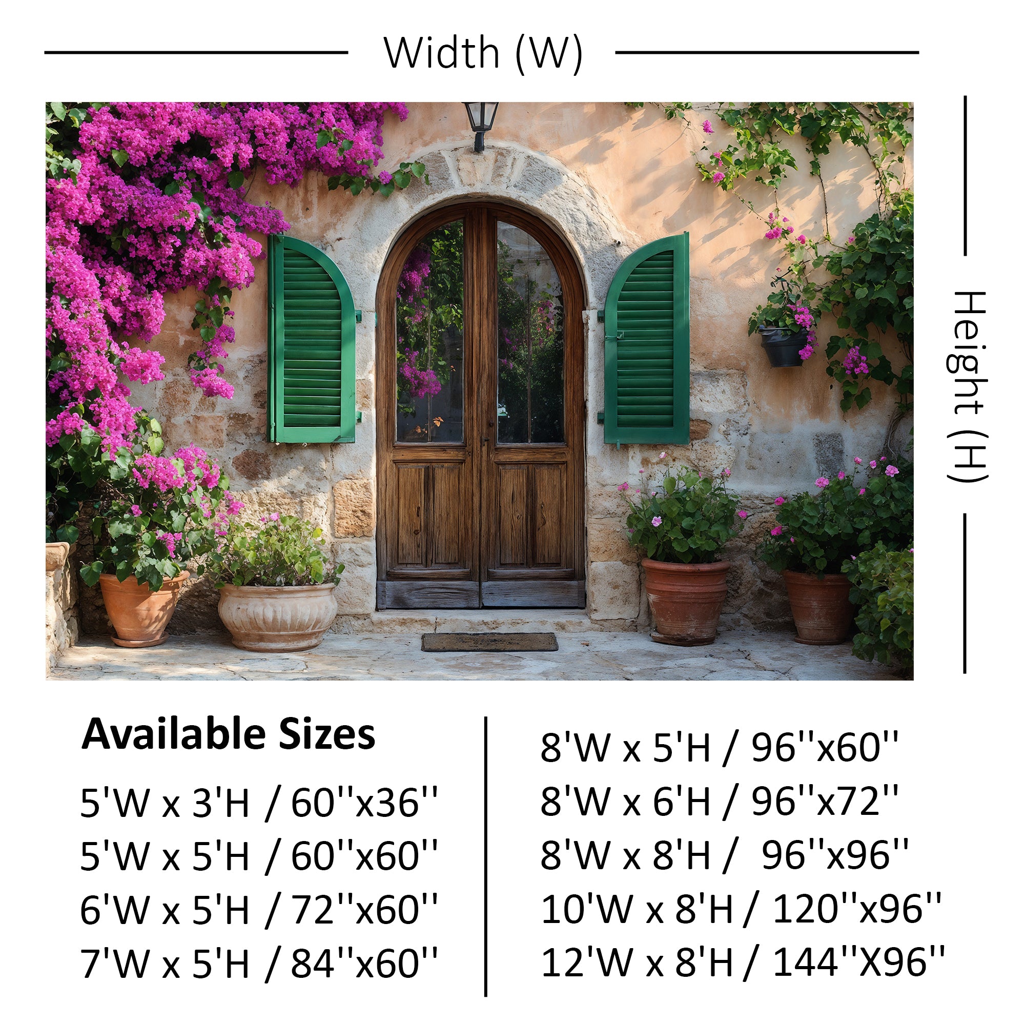 Rustic Stone Arch Doorway Backdrop