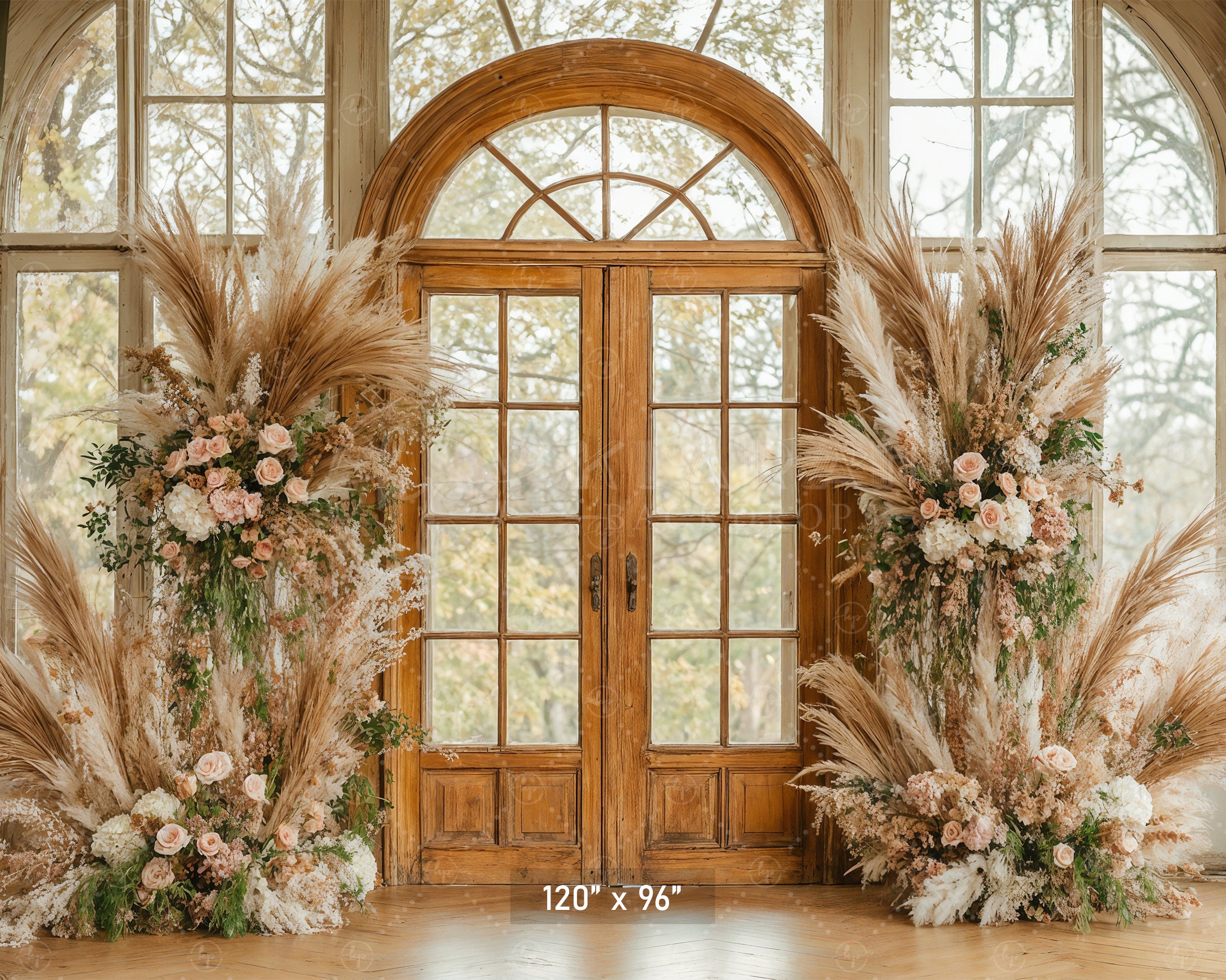 Grand Pampas Grass Archway Backdrop