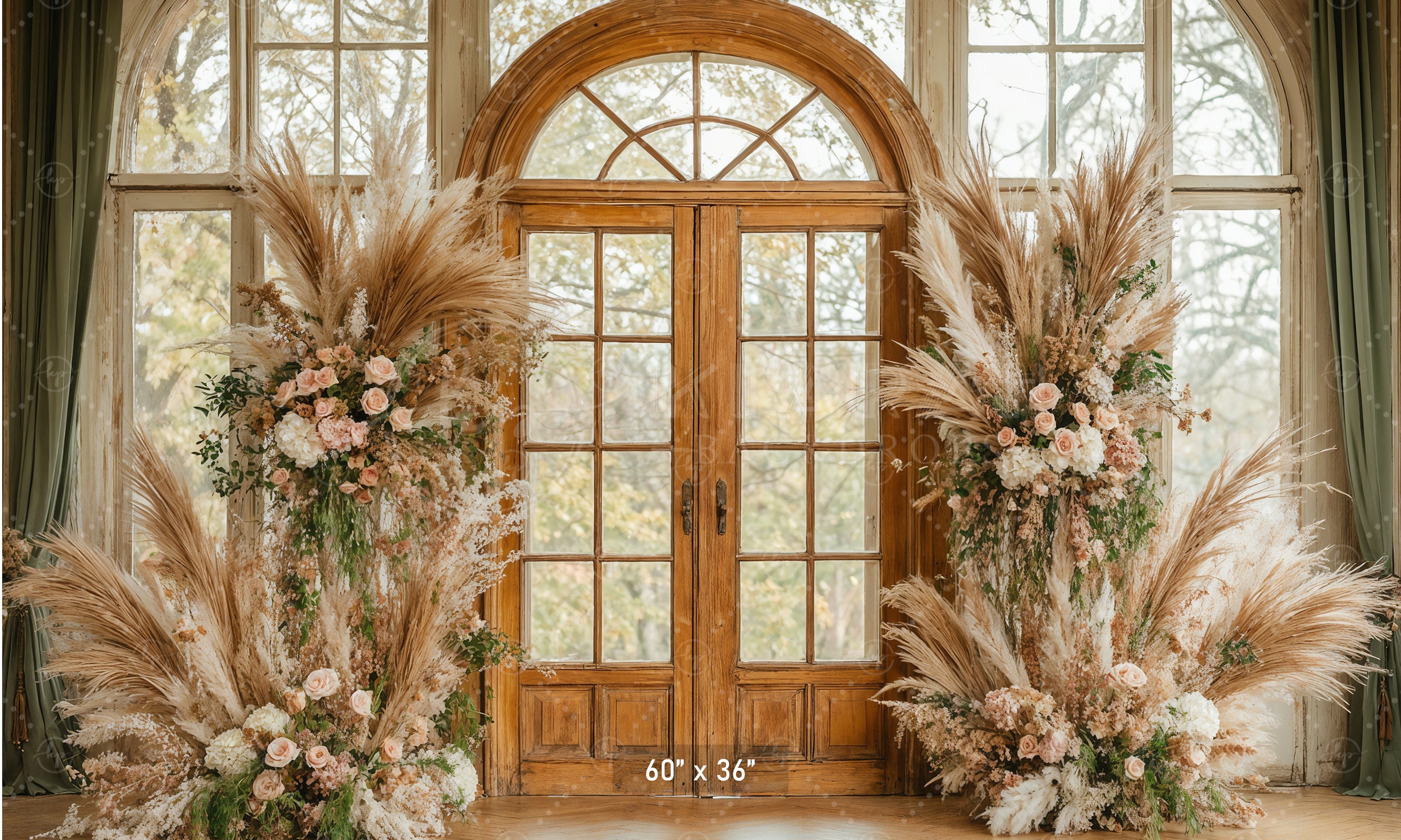 Grand Pampas Grass Archway Backdrop