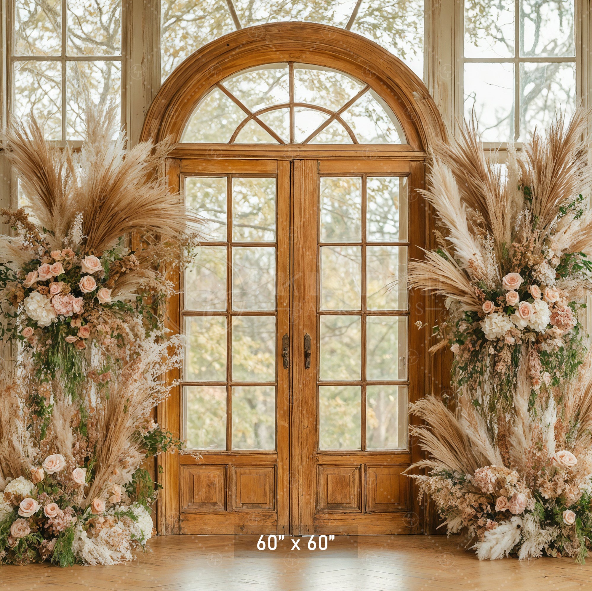 Grand Pampas Grass Archway Backdrop